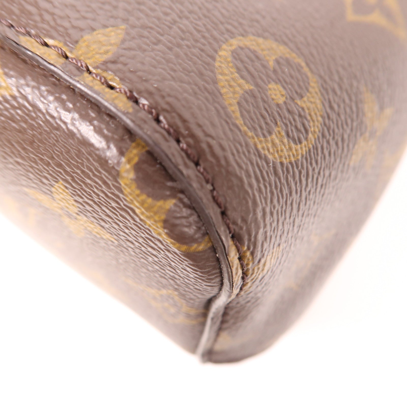 LOUIS VUITTON Monogram NeoNoe MM金扣肩背袋棕色/粉紅色