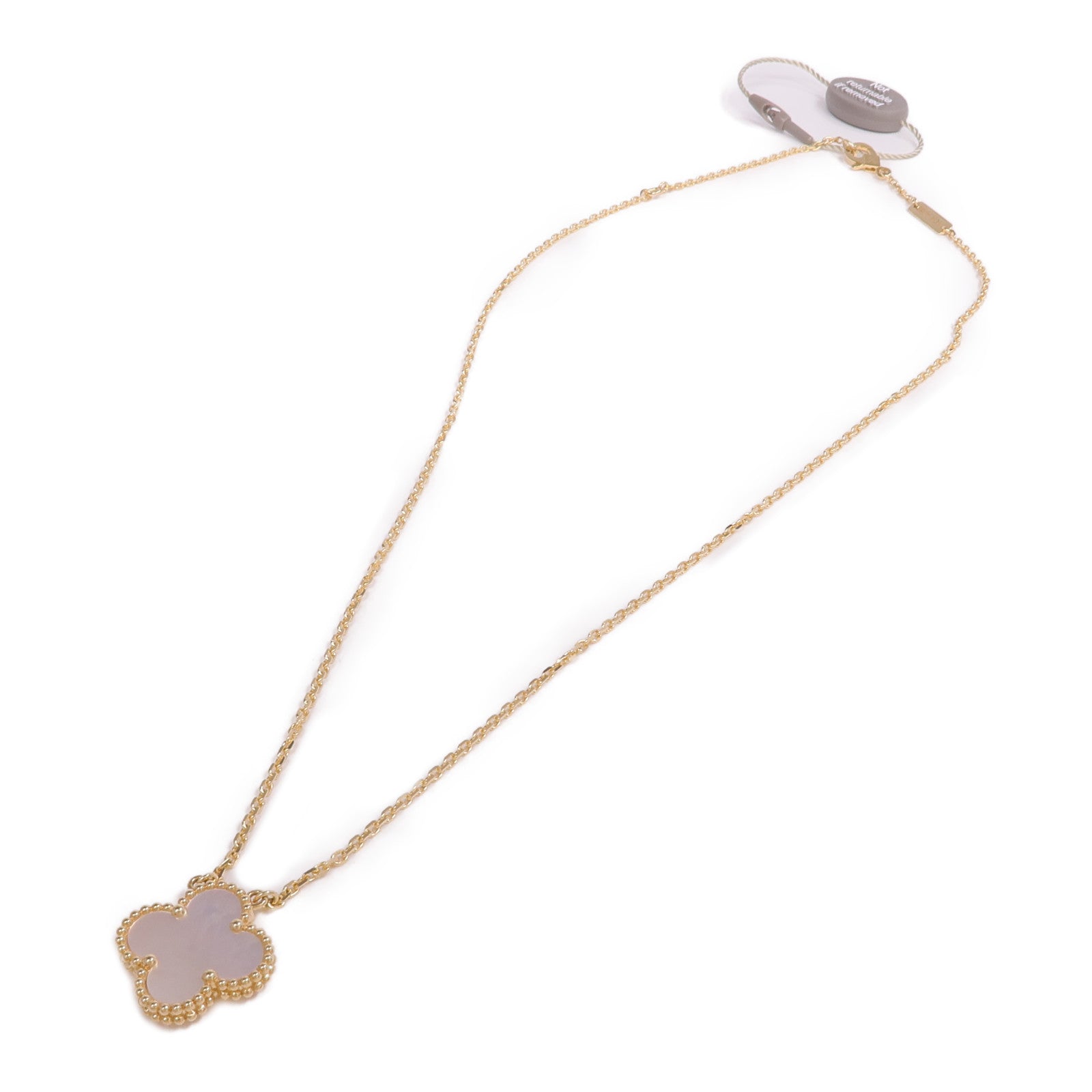 Van Cleef & Arpels 18K黃金Vintage Alhambra Pendant珍珠母貝項鍊