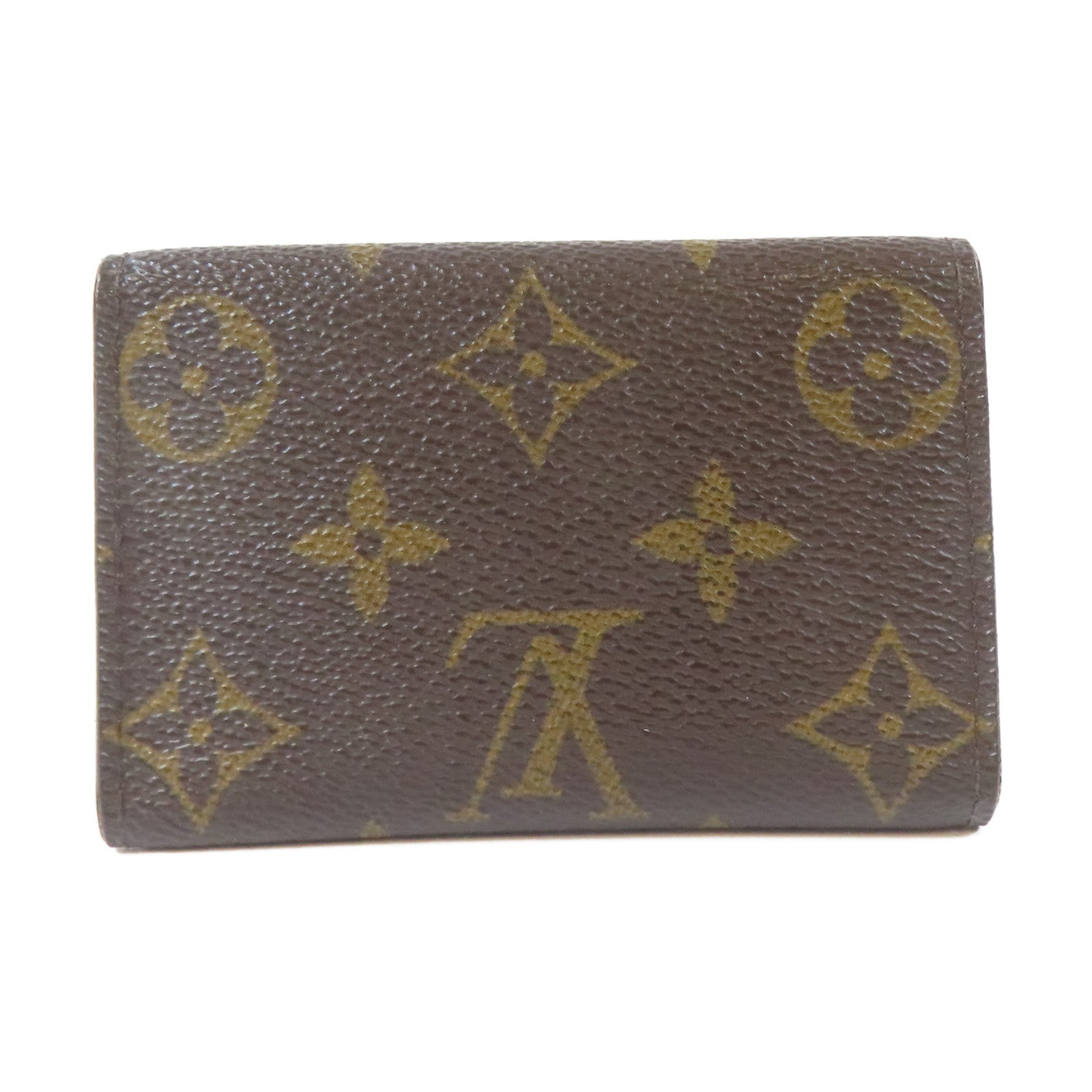 LOUIS VUITTON Monogram Key Case金扣鎖匙包啡色