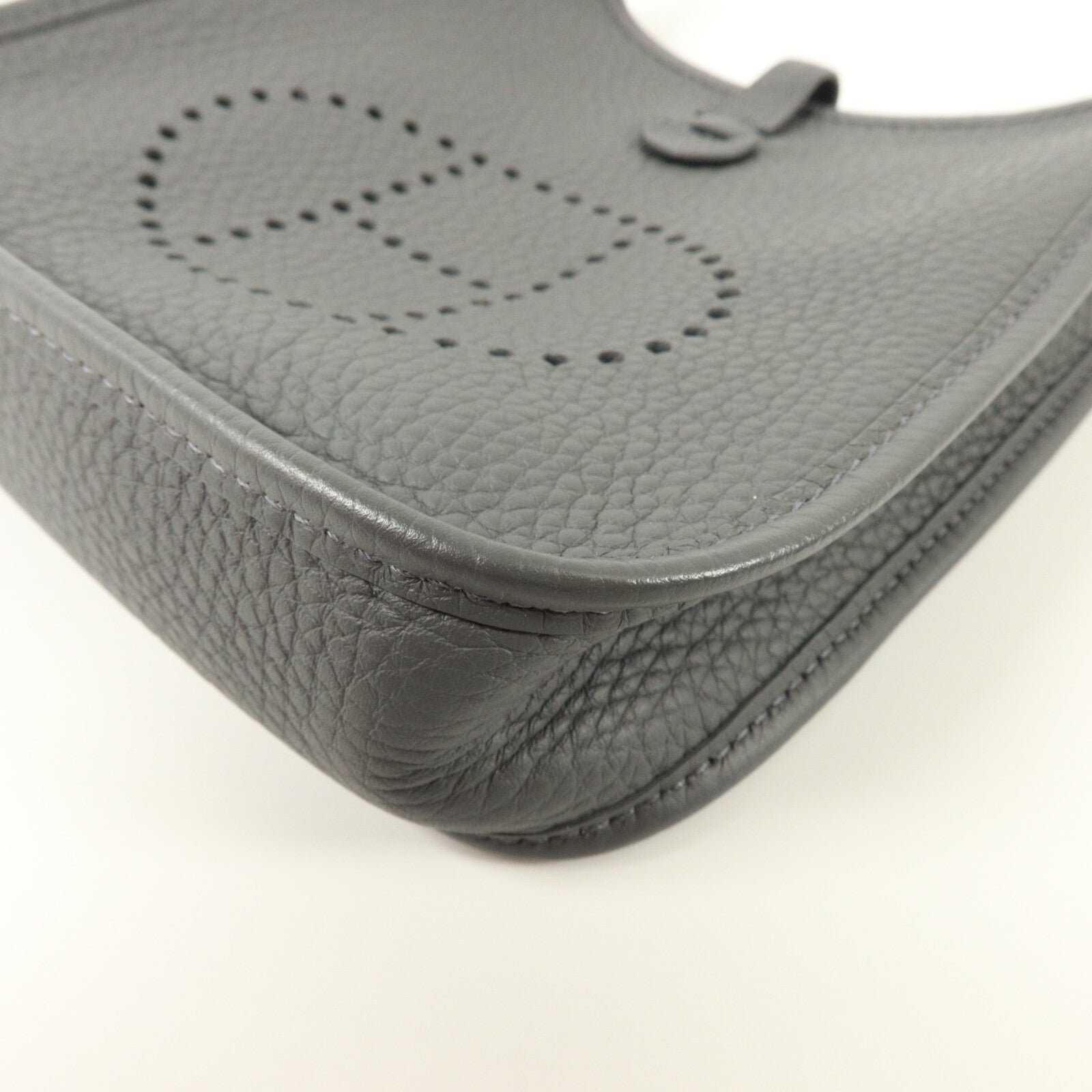 HERMES Clemence皮革Evelyne TPM肩背袋Gris Misty