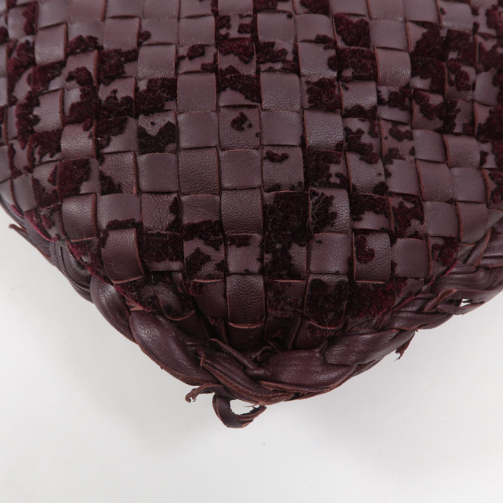 BOTTEGA VENETA 牛皮皮革/天鵝絨Intrecciato Hobo手挽袋