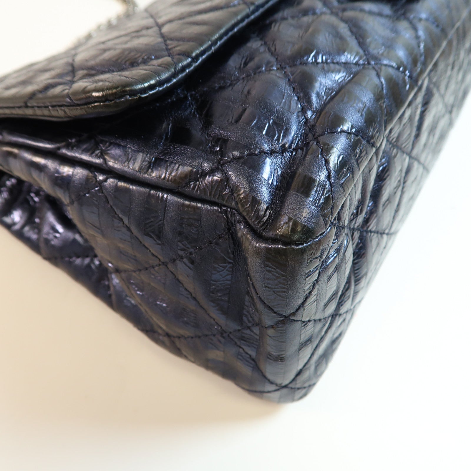 CHANEL 【激減優惠】牛皮皮革Chain Shoulder銀扣鏈帶肩背袋