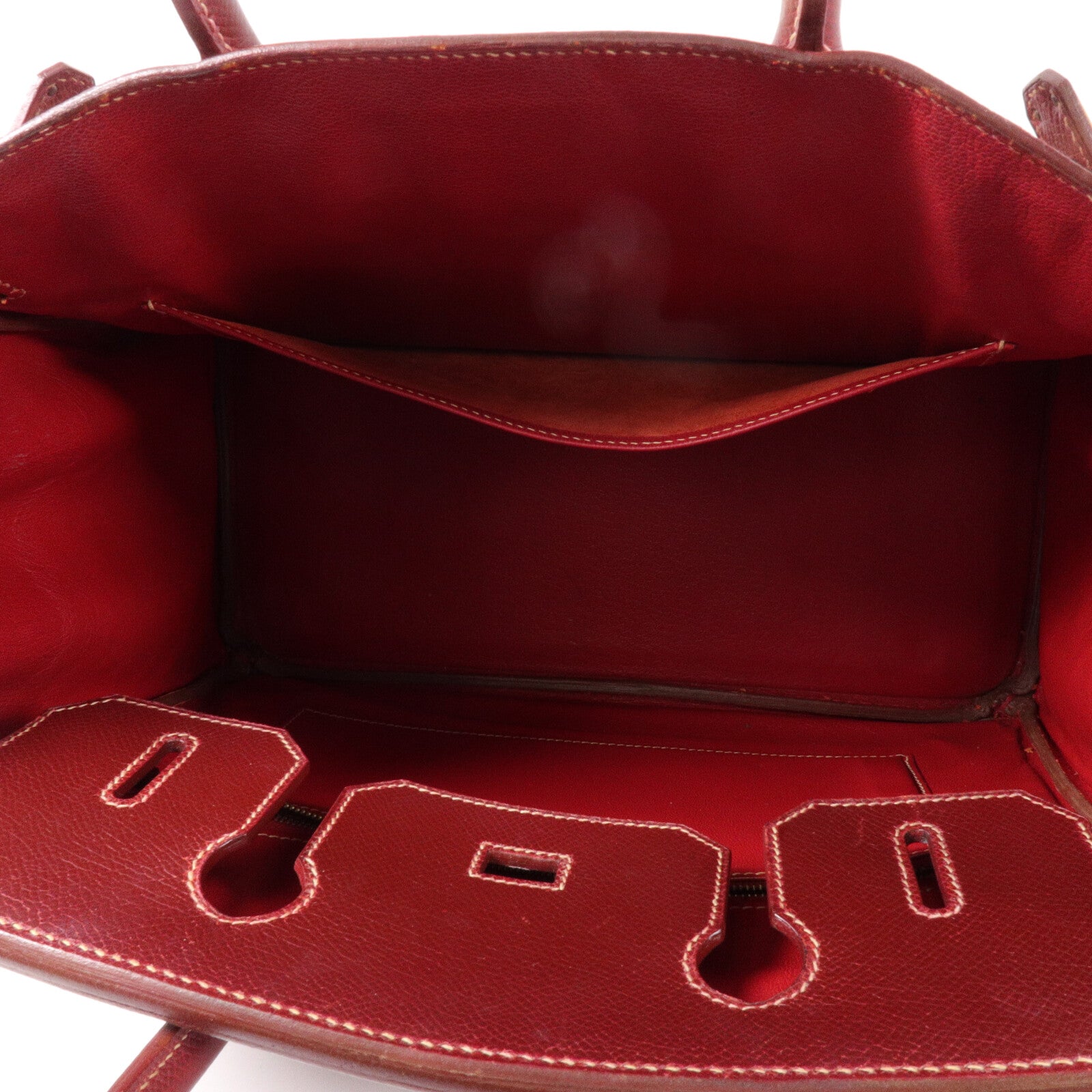 HERMES Epsom皮革Birkin 30手挽袋Rouge H