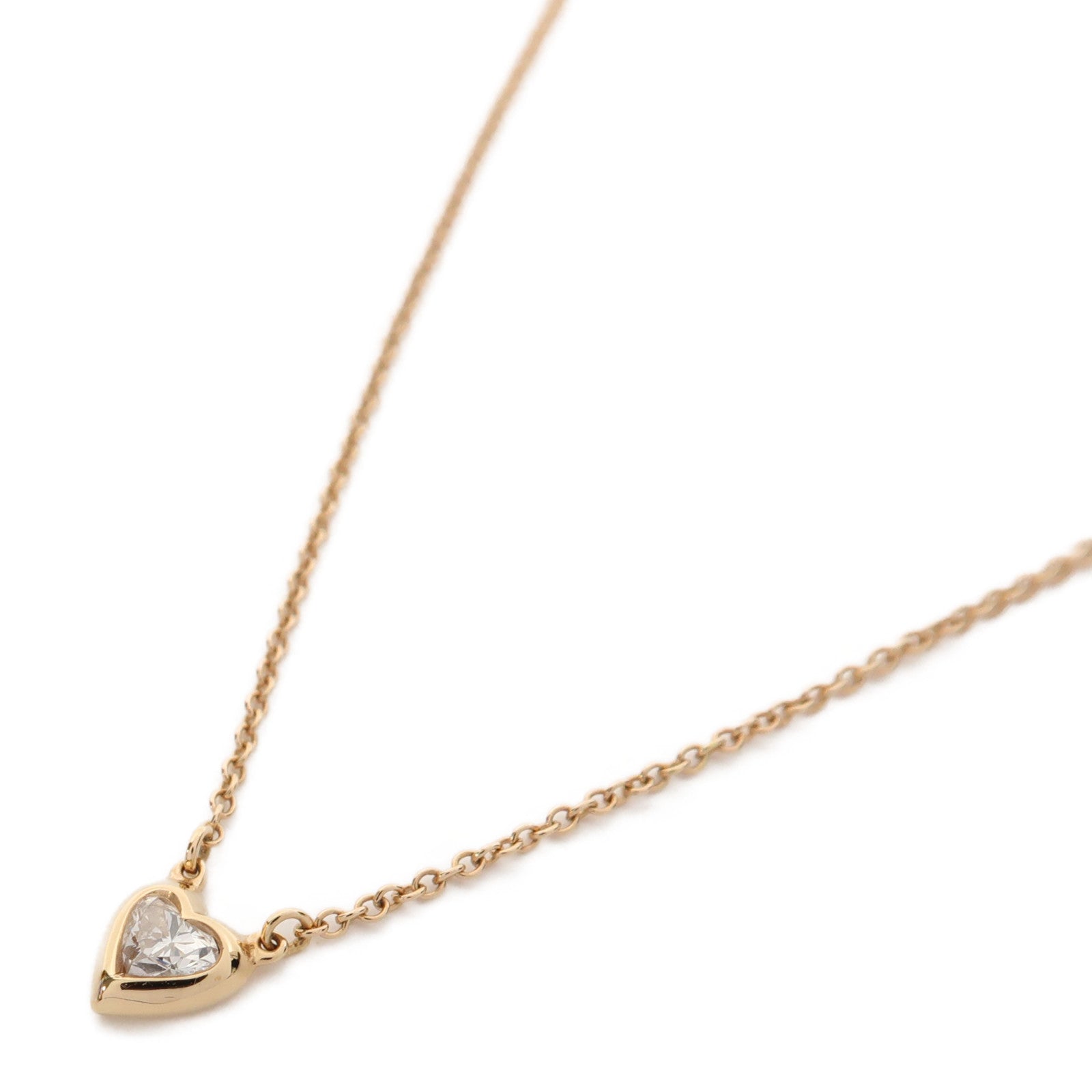 TIFFANY＆CO 【激減優惠】18K玫瑰金Heart Diamond Necklace 0.17ct鑽石項鍊