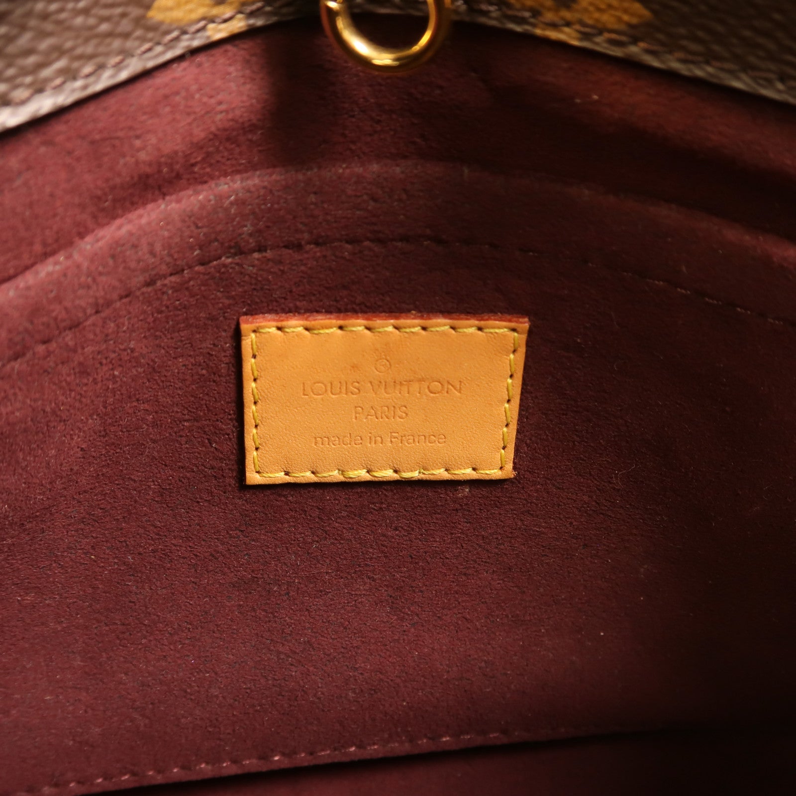 LOUIS VUITTON Monogram Montaigne BB金扣手挽肩背兩用袋棕色