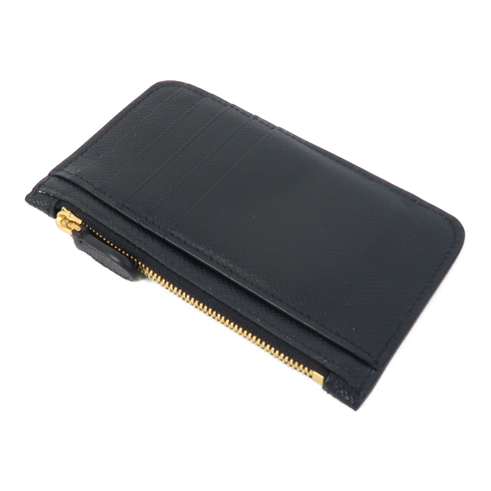 BALENCIAGA 牛皮皮革Card Case金扣卡片套黑色