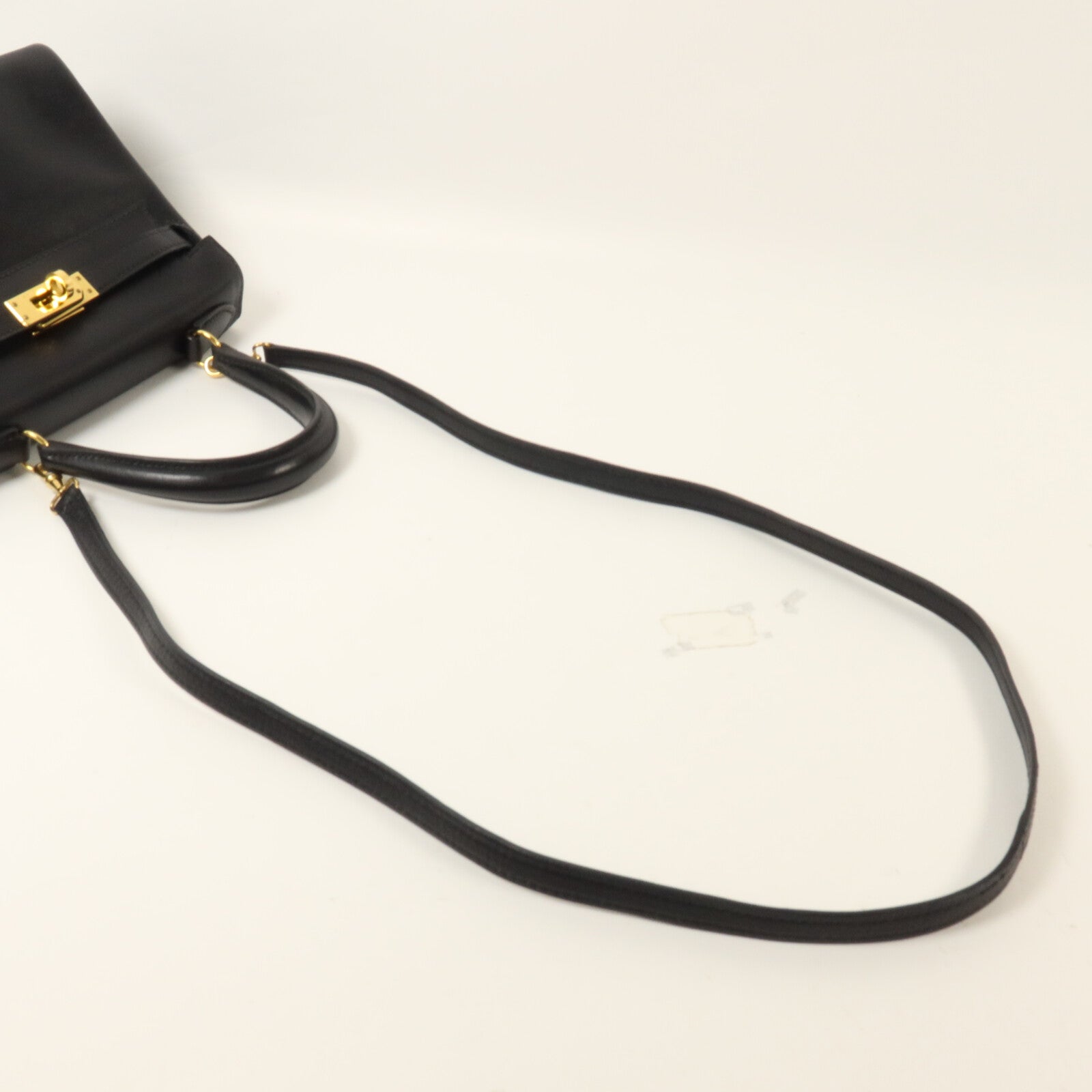 HERMES Gulliver皮革Vintage Mini Kelly手挽肩背兩用袋Noir