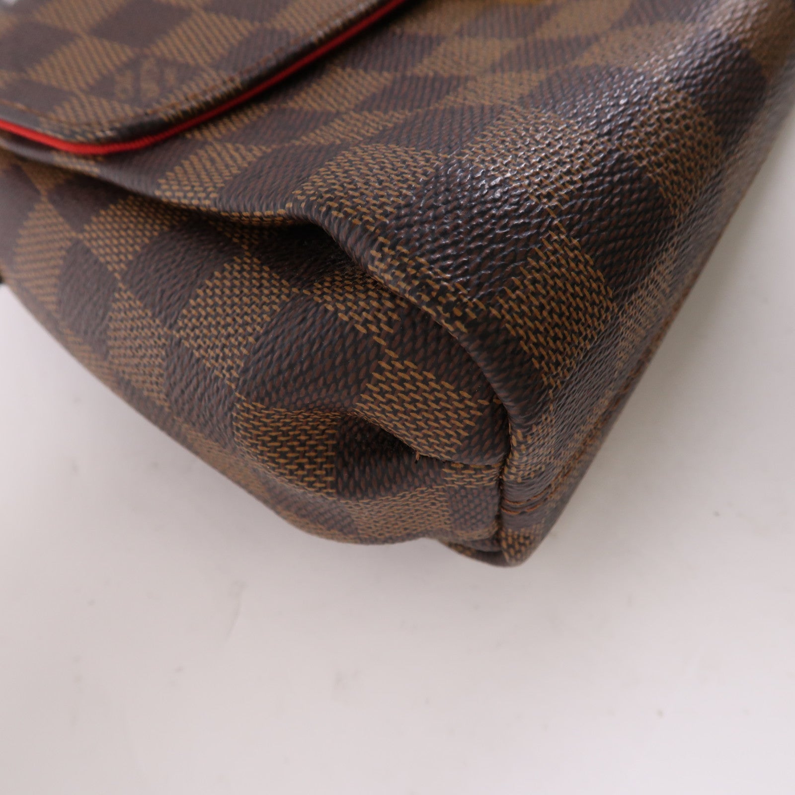 LOUIS VUITTON Damier Croisette金扣手挽肩背兩用袋啡色