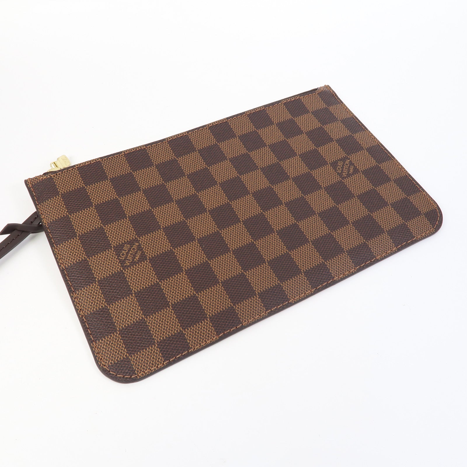 LOUIS VUITTON Damier Neverfull GM金扣手挽袋啡色