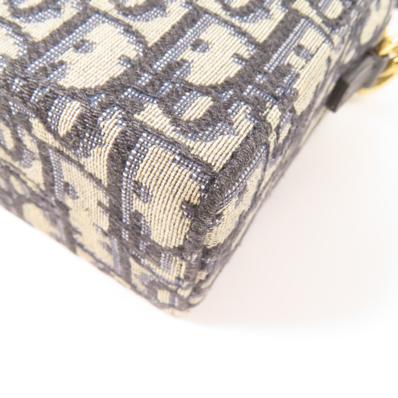 Dior 帆布30 Montaigne金扣肩背袋藍色