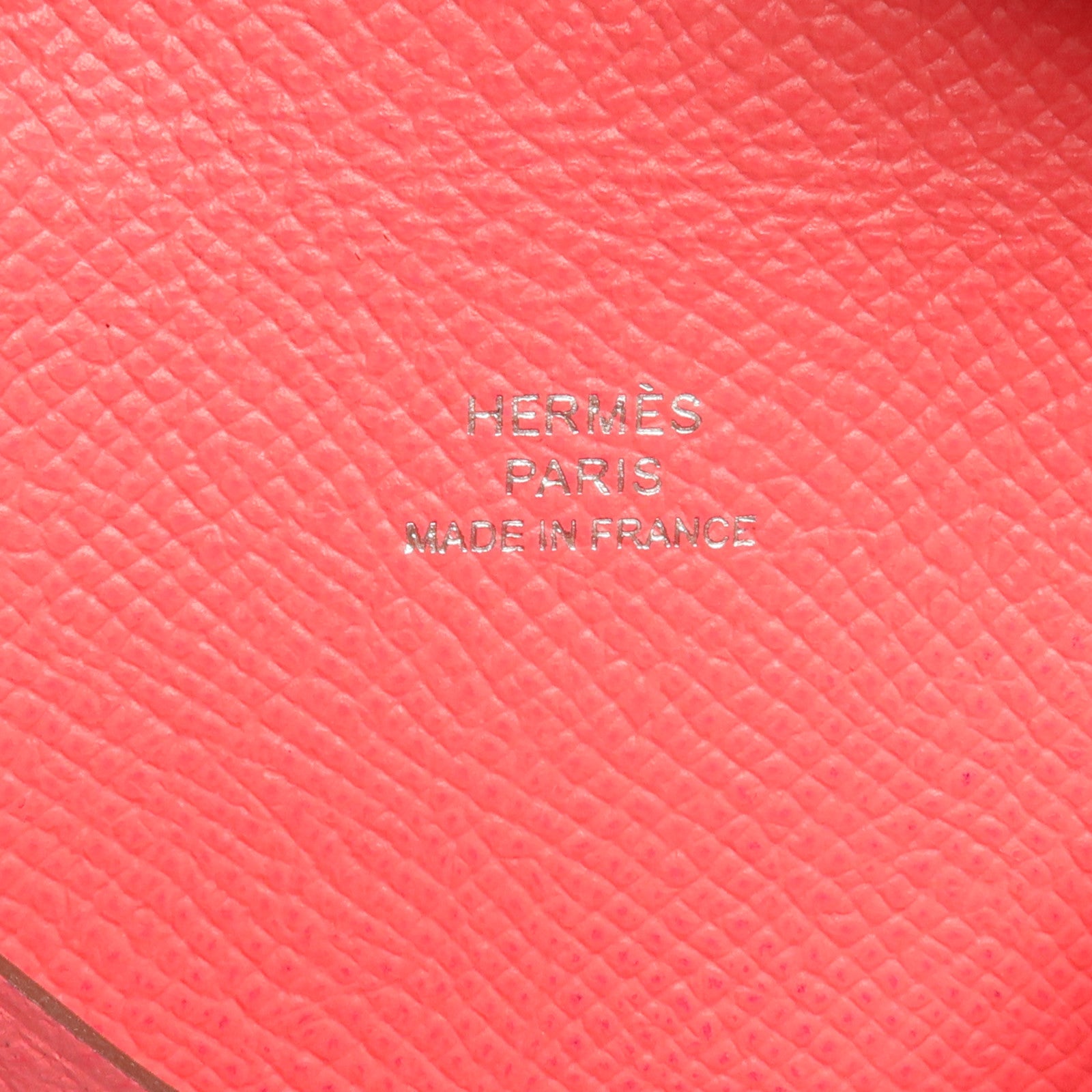 HERMES Epsom皮革Calvi Card Holder卡片套Rose Jaipur