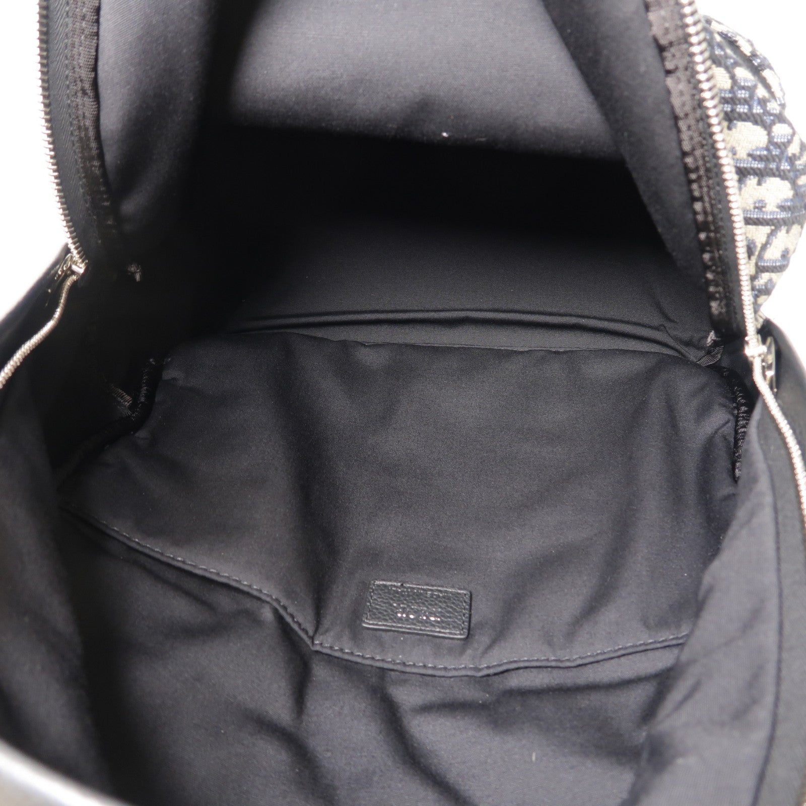 Dior 帆布Rider Backpack銀扣背包藍色