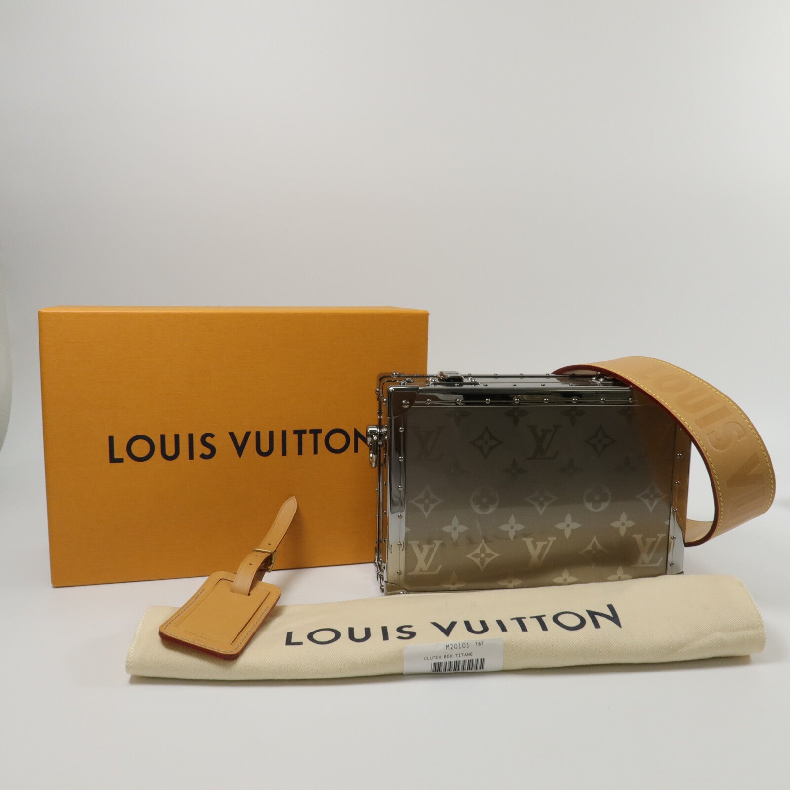 LOUIS VUITTON Monogram Titanium Clutch Box手拿包