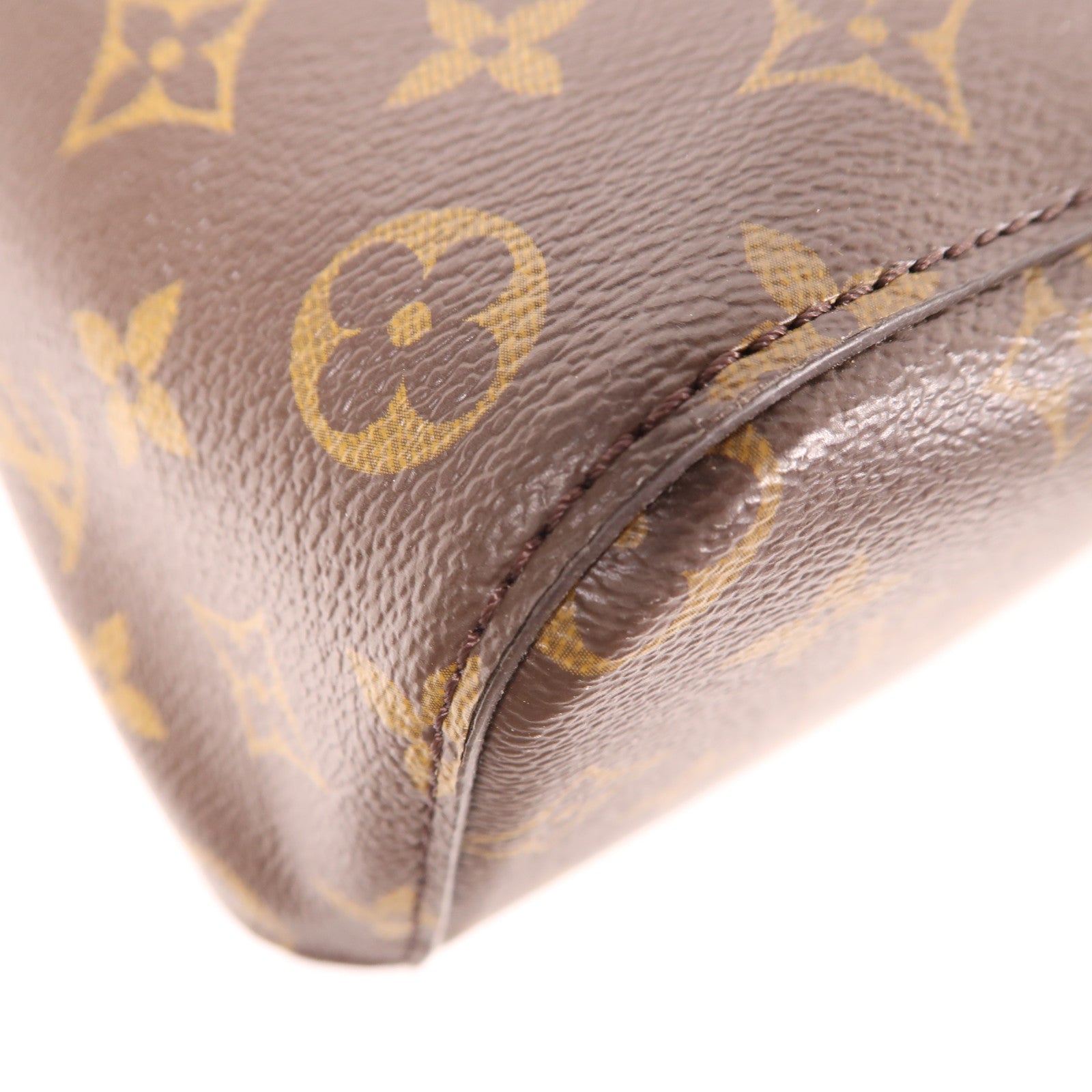 LOUIS VUITTON Monogram NeoNoe MM金扣肩背袋棕色/粉紅色