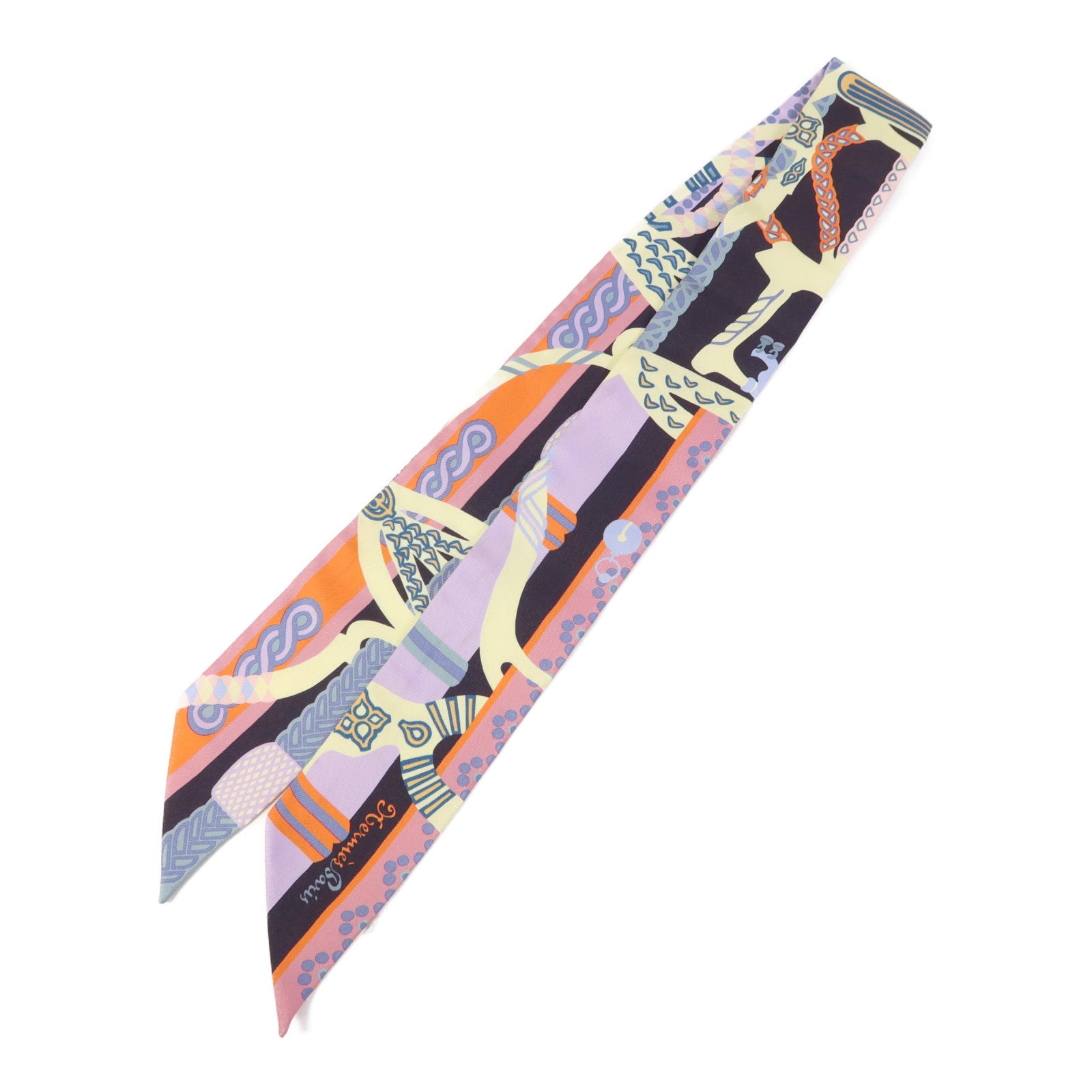 HERMES 絲質Twilly絲巾Multicolor