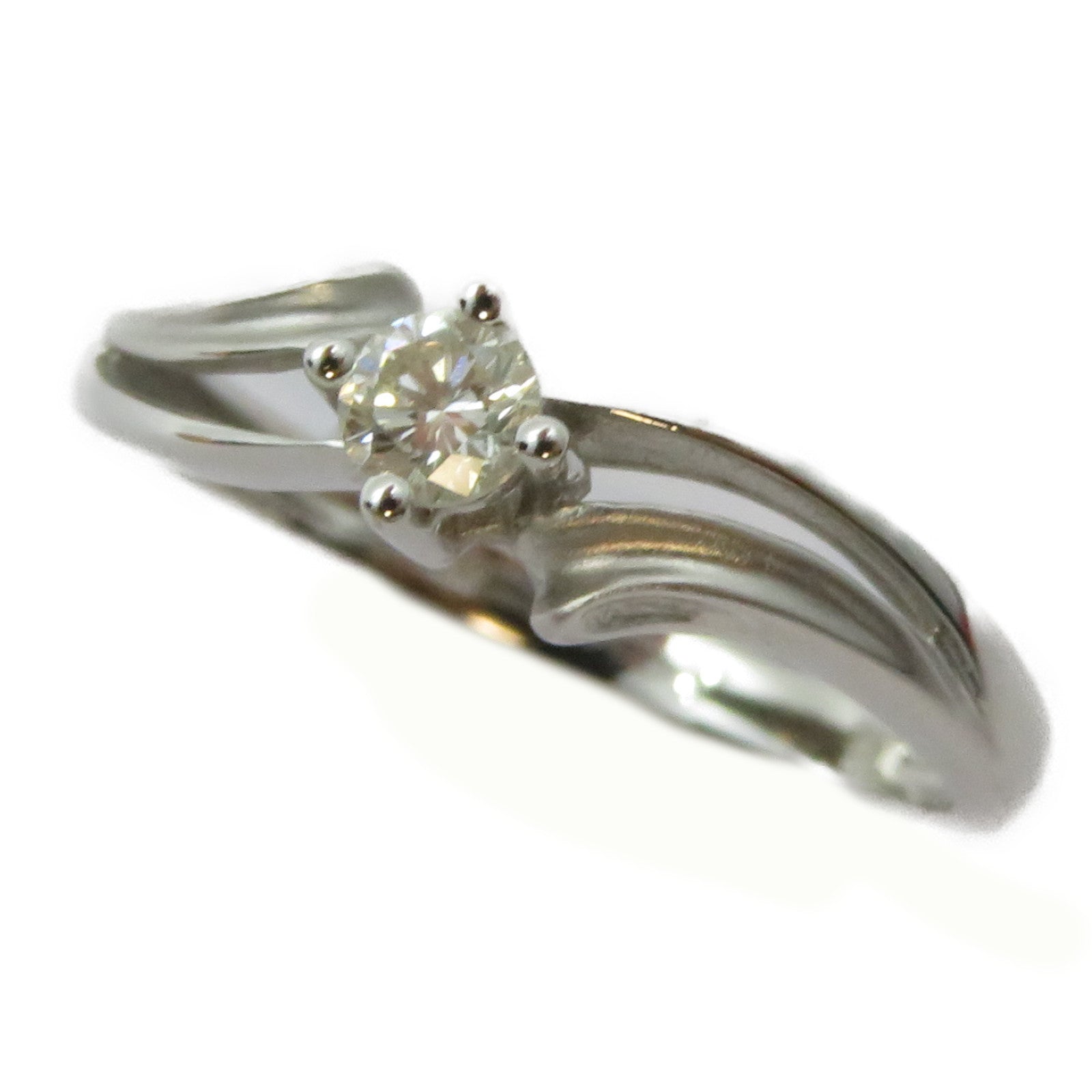 JEWELRY 【激減優惠】18K白金Diamond Ring 0.18ct鑽石戒指US#5.25