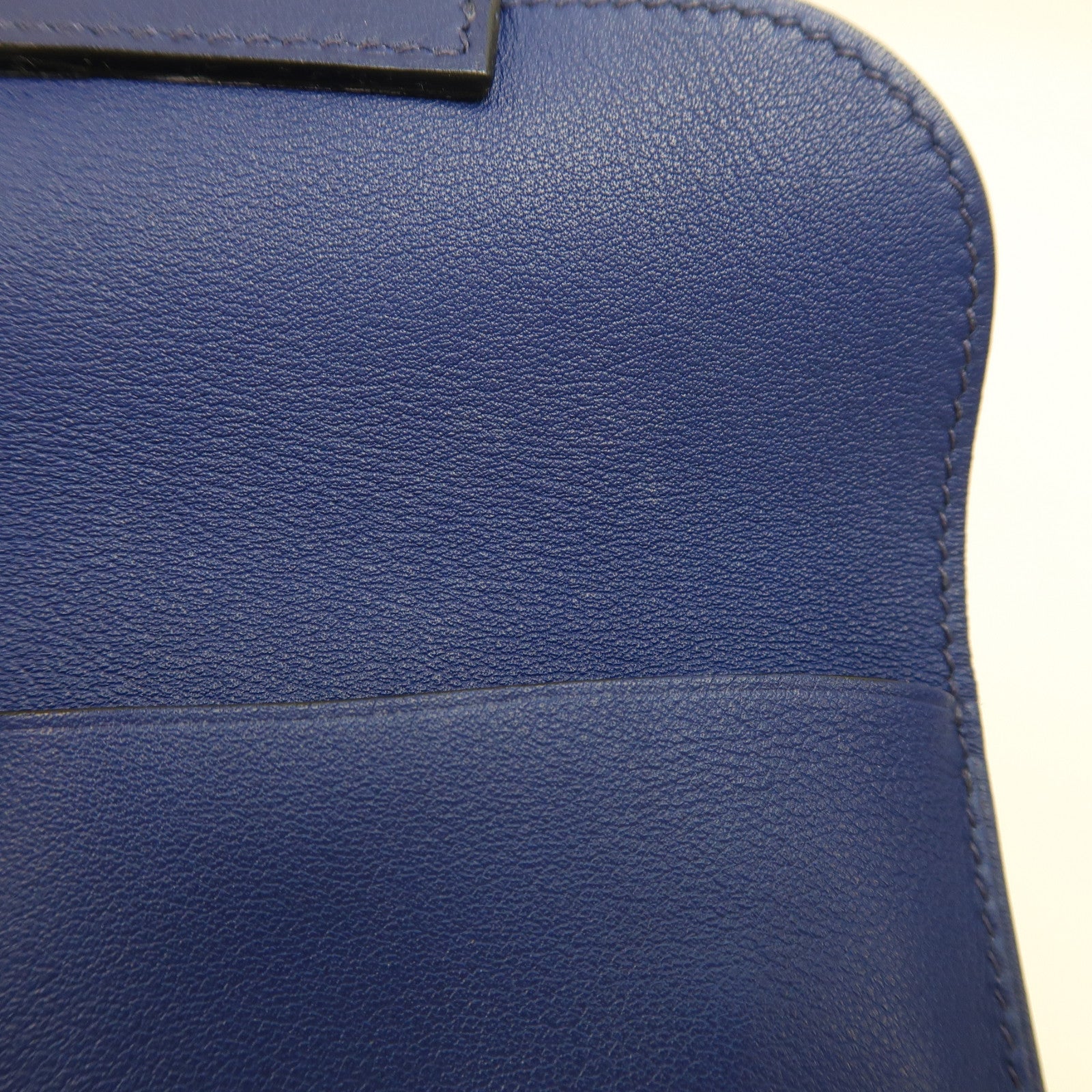 HERMES Swift皮革Mini Halzan 22銀扣手挽肩背兩用袋藍色