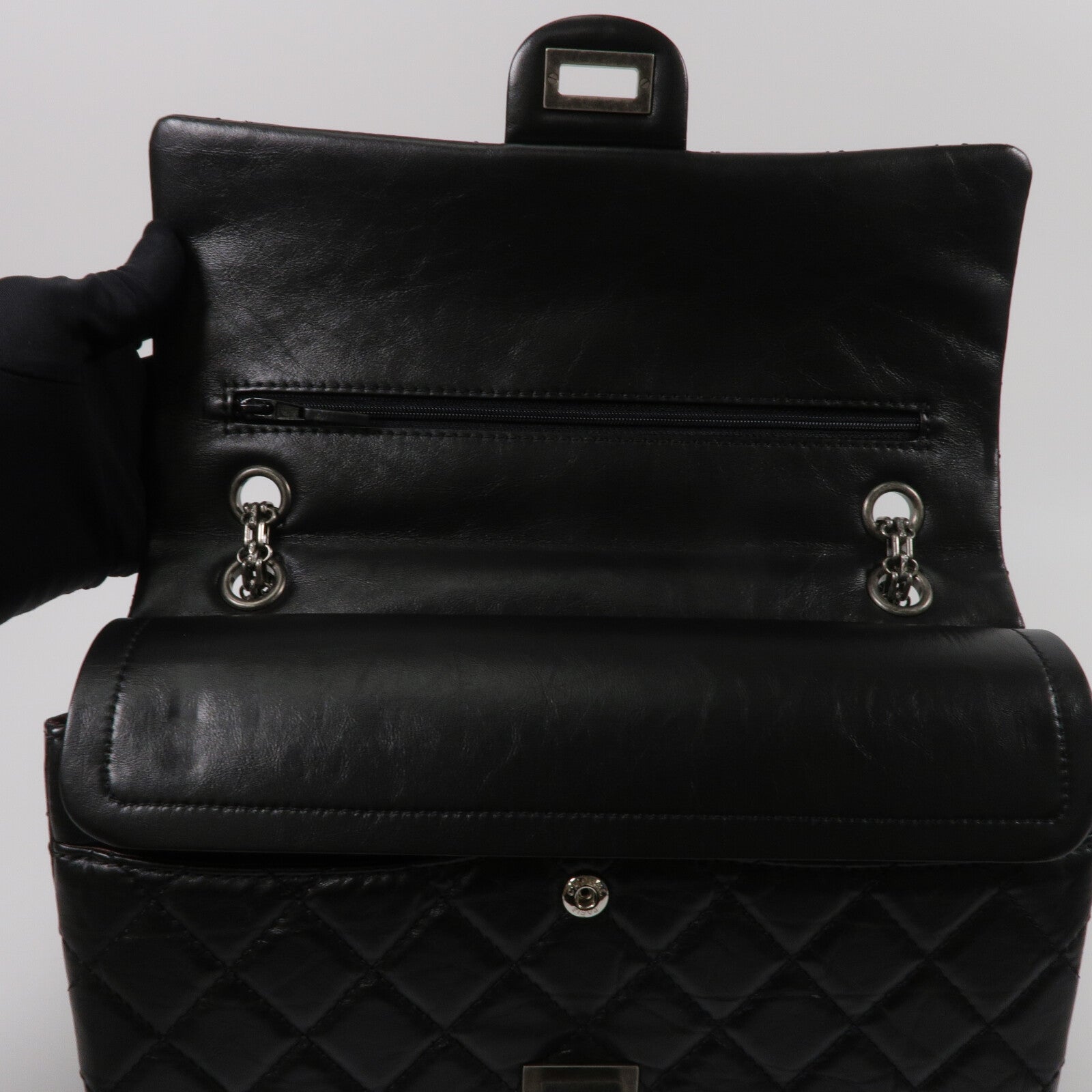 CHANEL 牛皮皮革Chanel 2.55鏈帶肩背袋
