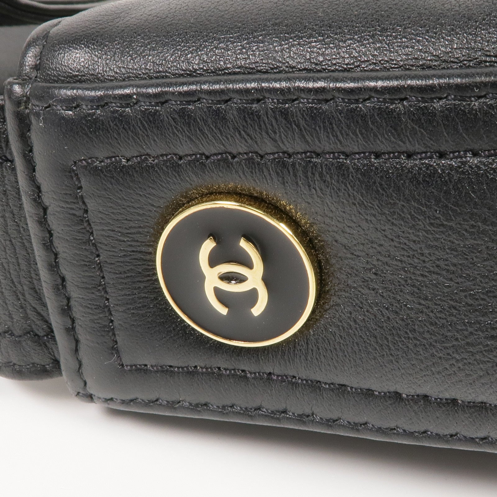 CHANEL 牛皮皮革Easy Mood Hobo Large金扣手挽肩背兩用袋