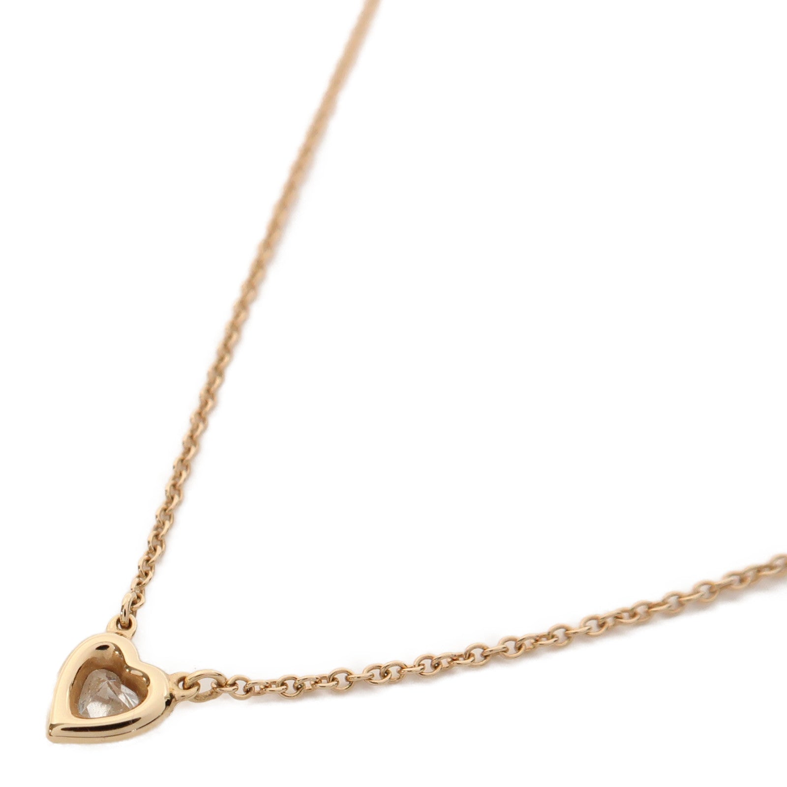 TIFFANY＆CO 【激減優惠】18K玫瑰金Heart Diamond Necklace 0.17ct鑽石項鍊