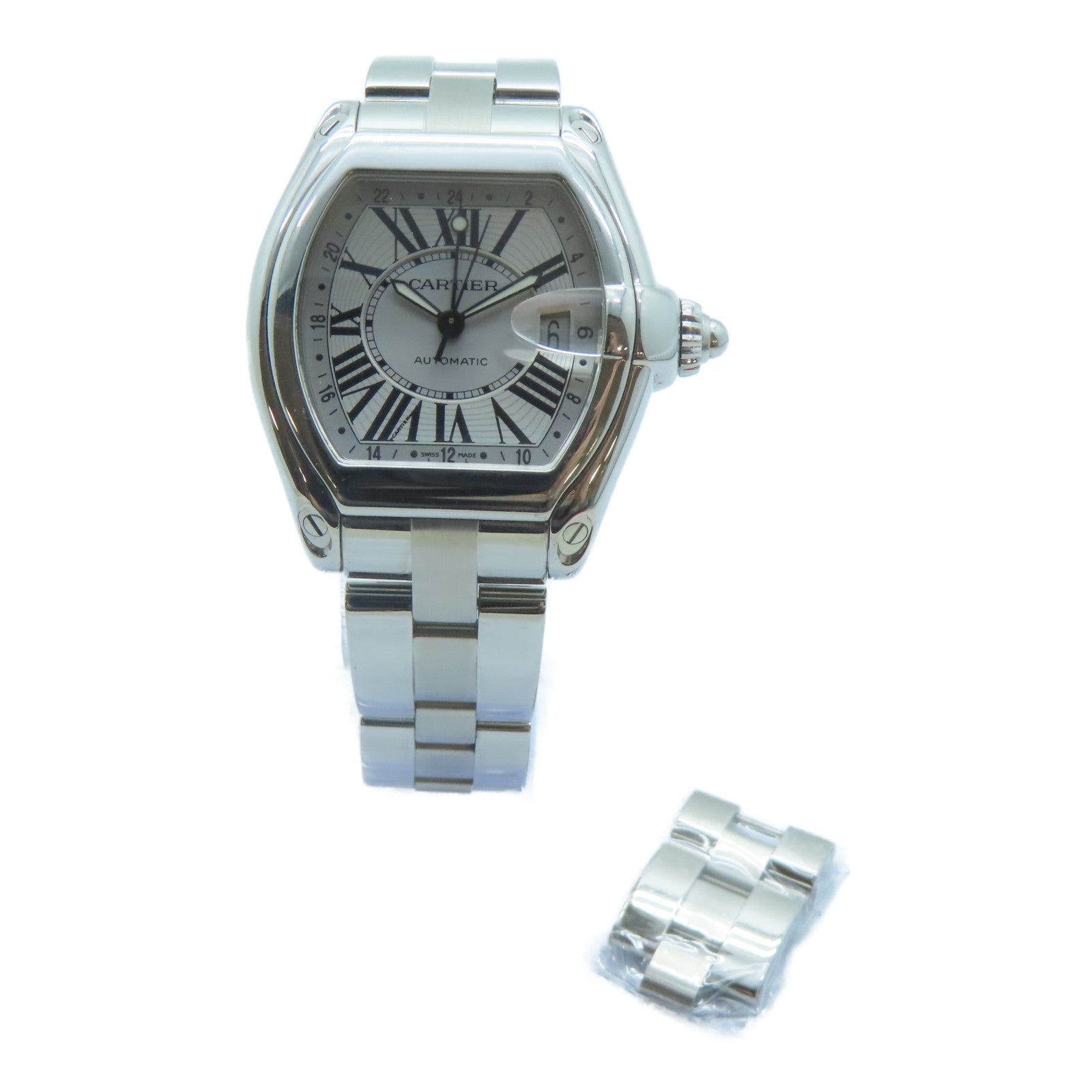 CARTIER 【激減優惠】Roadstar不鏽鋼手錶自動機芯銀色