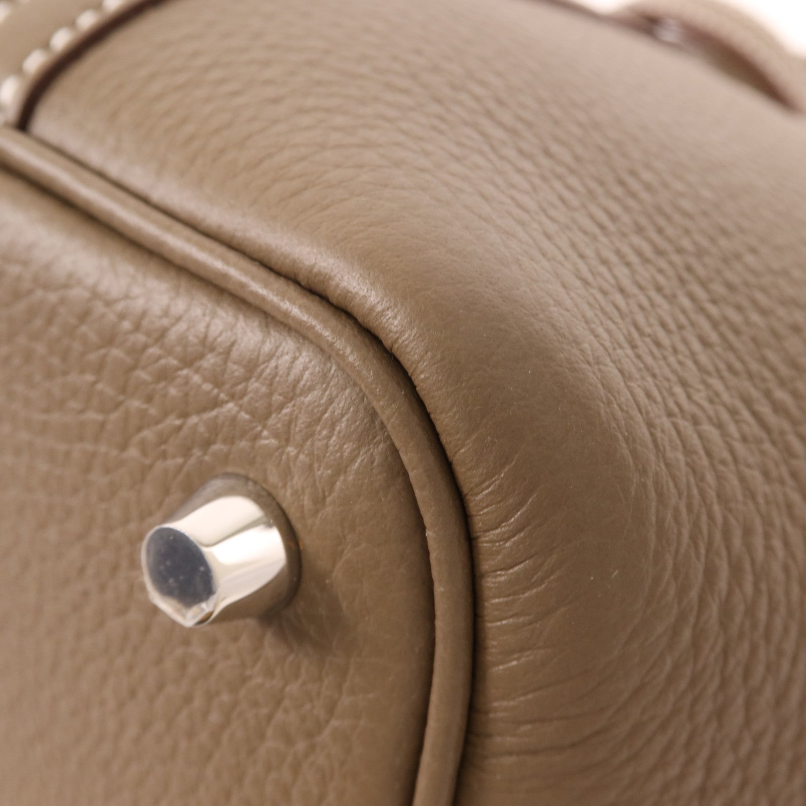 HERMES Clemence皮革Picotin PM銀扣手挽袋