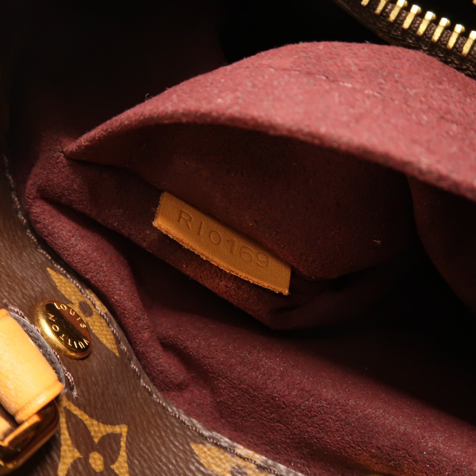 LOUIS VUITTON Monogram Montaigne BB金扣手挽肩背兩用袋棕色