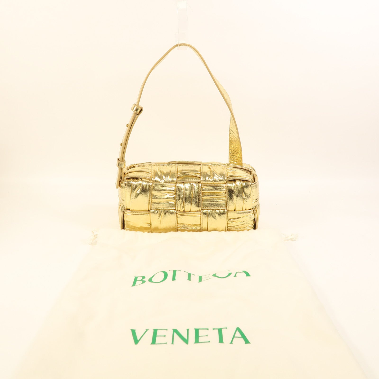 BOTTEGA VENETA 羊皮皮革Brick Cassette Small金扣肩背袋