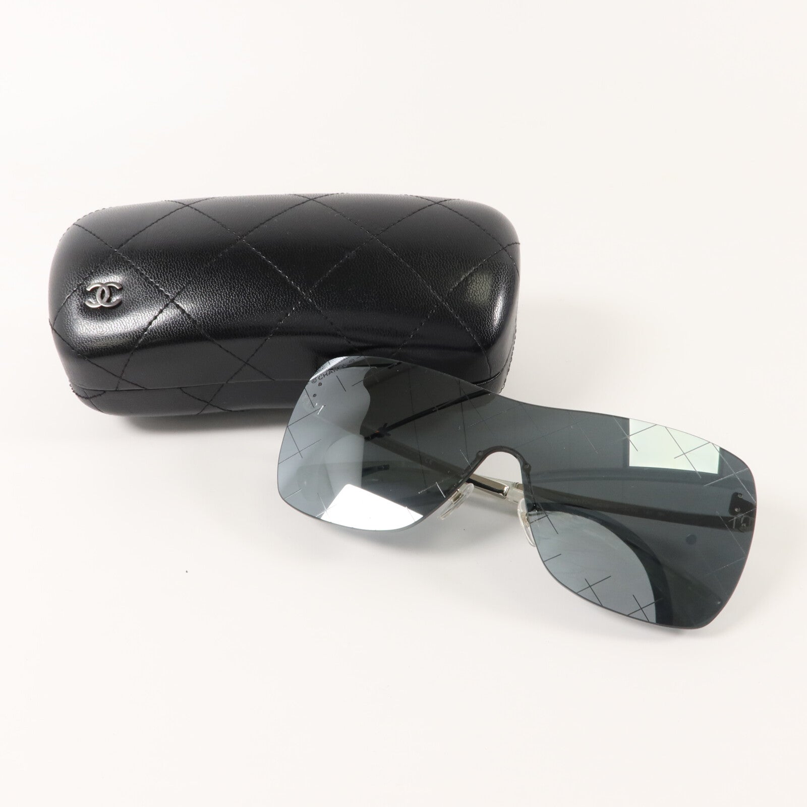 CHANEL PVC/金屬Runway Shield Sunglass太陽眼鏡