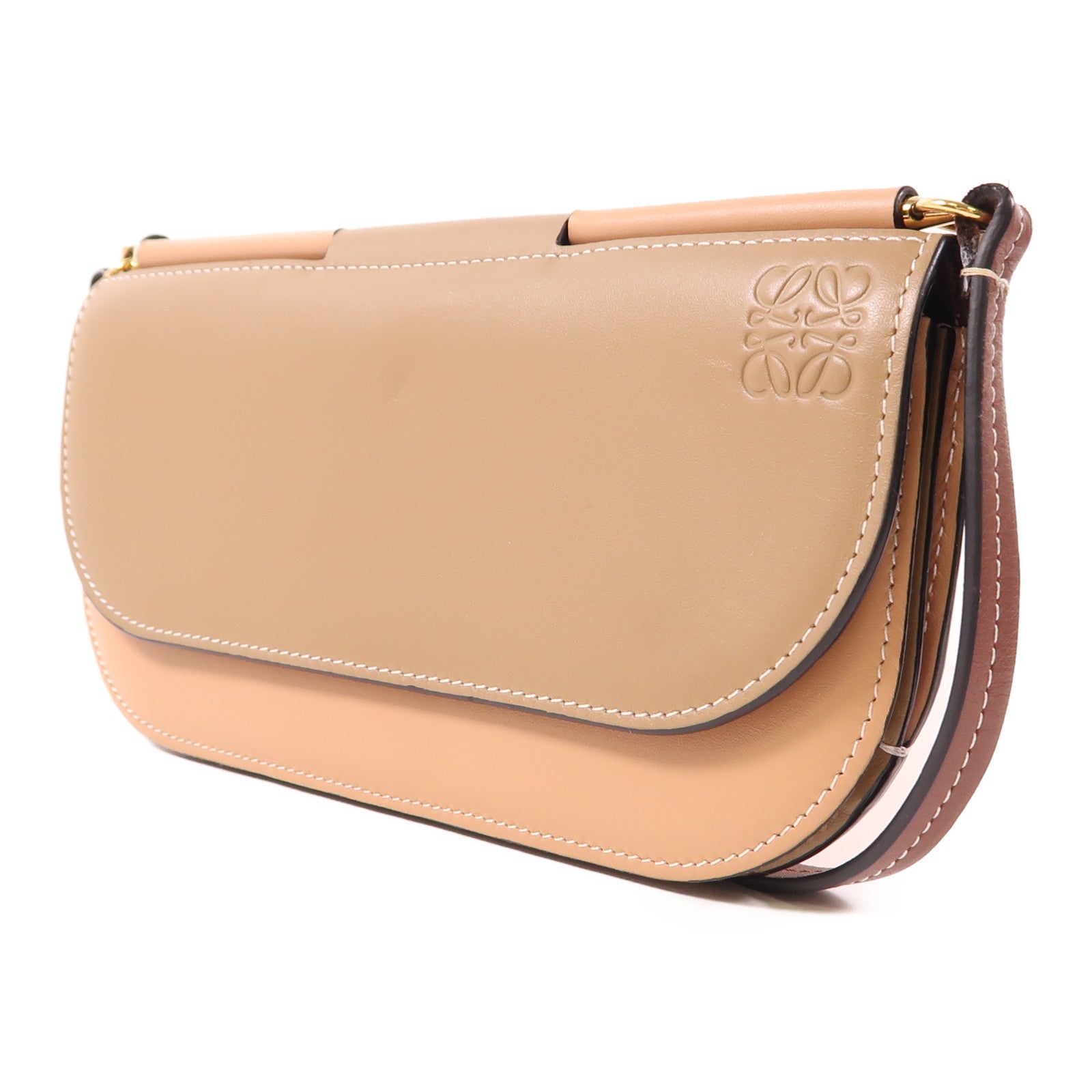 LOEWE 牛皮皮革Gate Pochette Bag金扣肩背袋