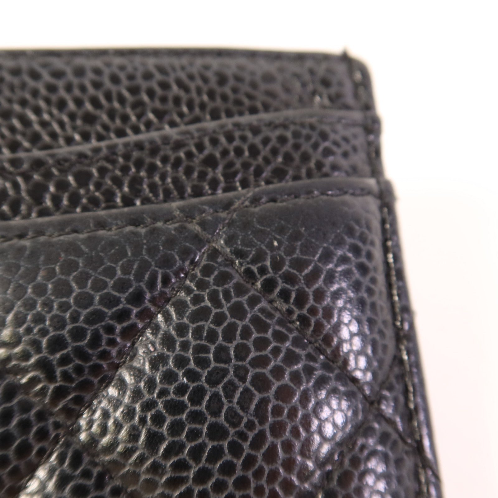 CHANEL 牛皮皮革Card Case銀扣卡片套