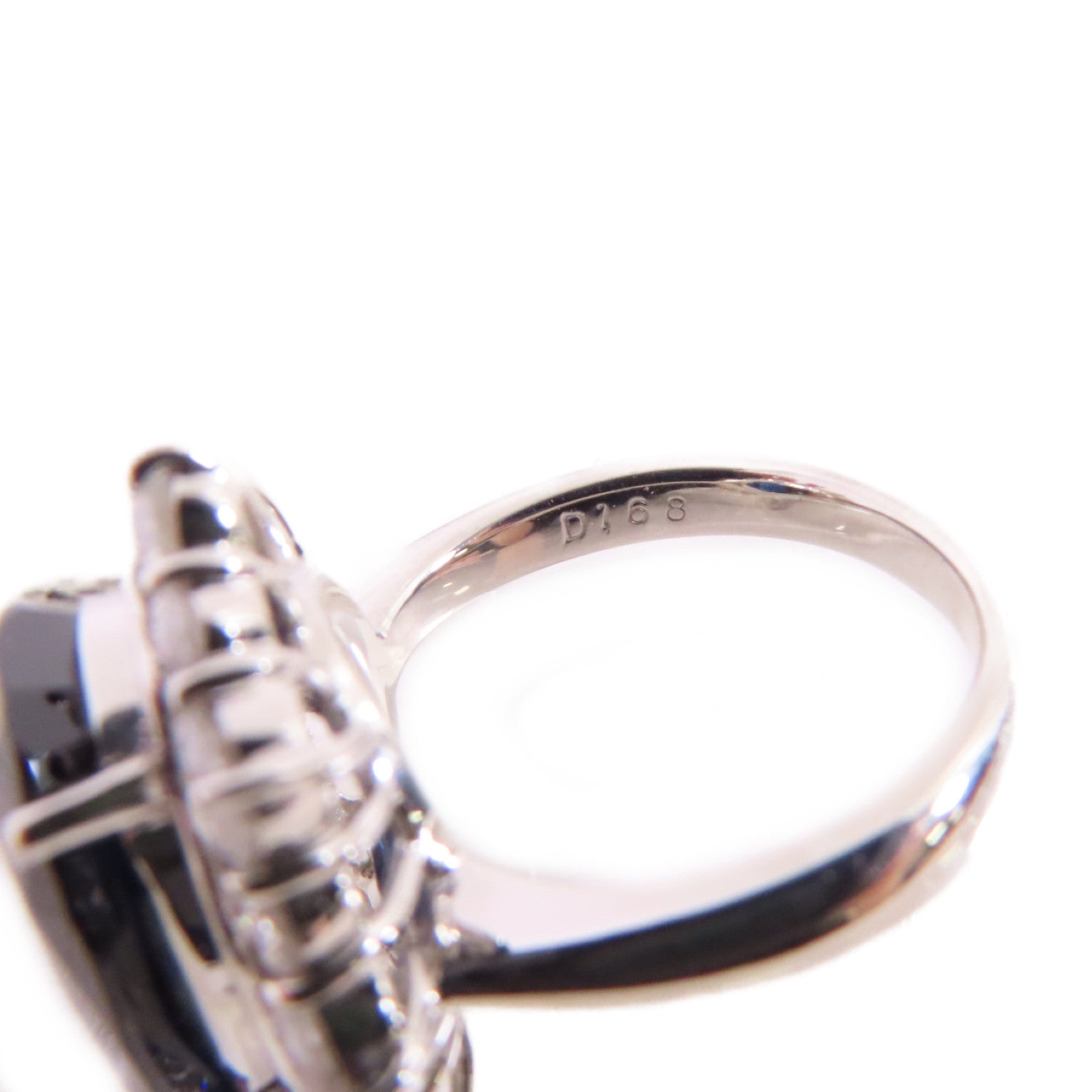JEWELRY PT900鉑金/9.164ct藍寶石/1.68ct鑽石Sapphire/Diamond Ring戒指US#6.5