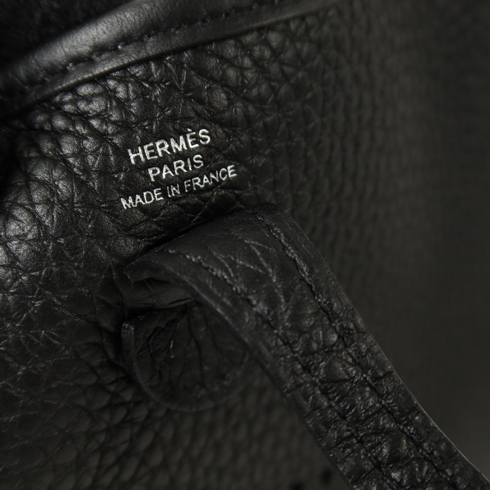 HERMES Clemence皮革Evelyne TPM肩背袋Noir