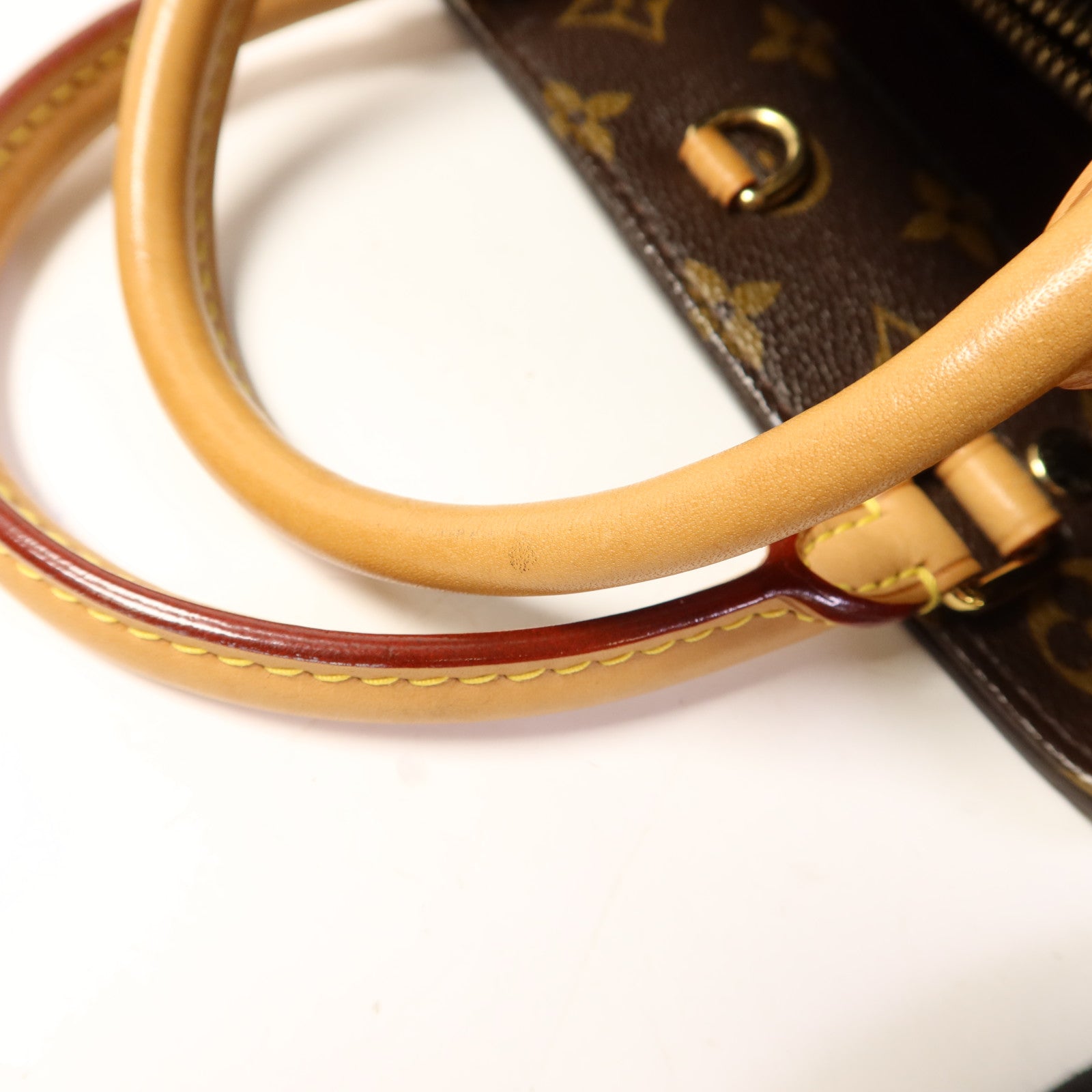 LOUIS VUITTON Monogram Montaigne BB金扣手挽肩背兩用袋棕色