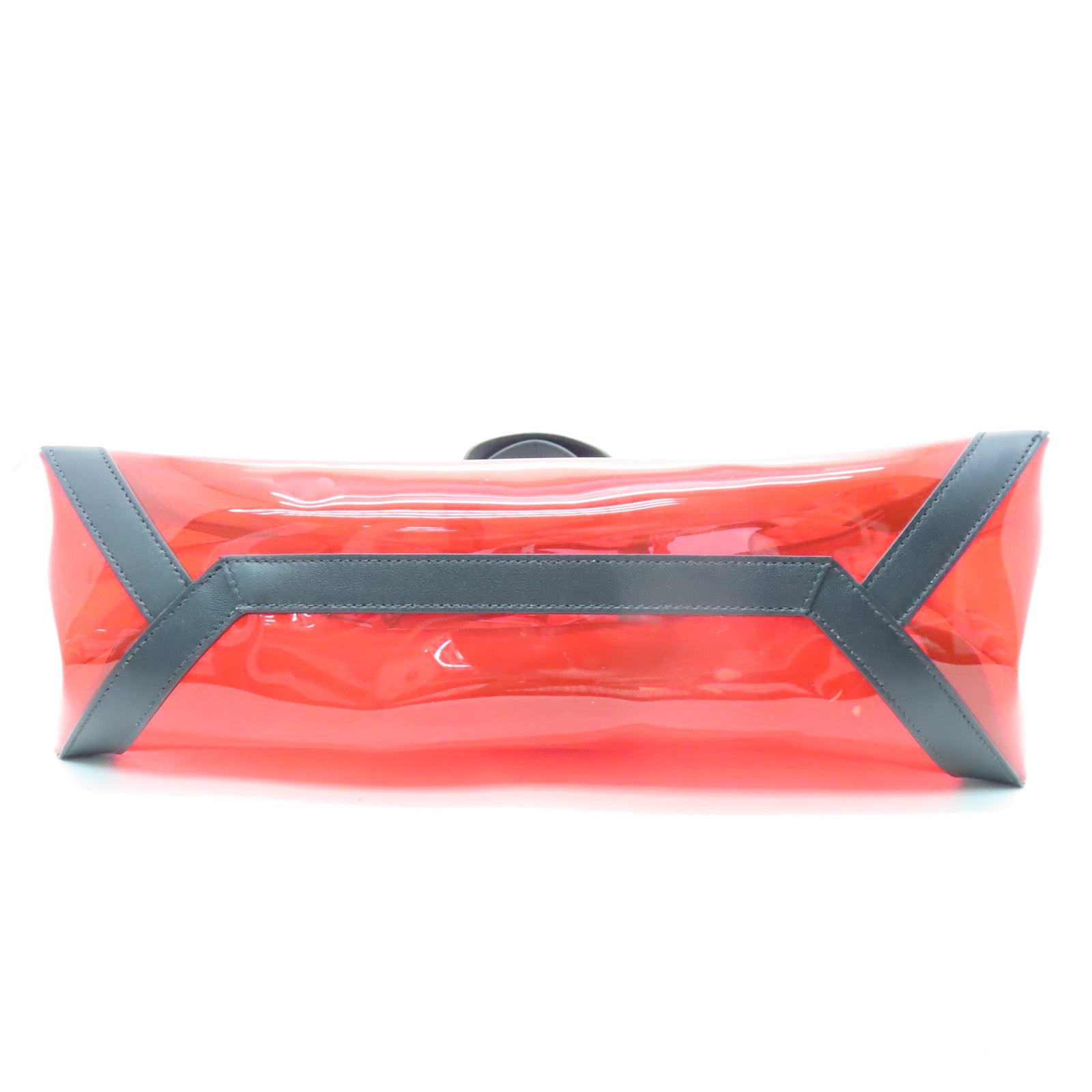 Valentino 【激減優惠】PVC Tote Bag銀扣手挽袋紅色