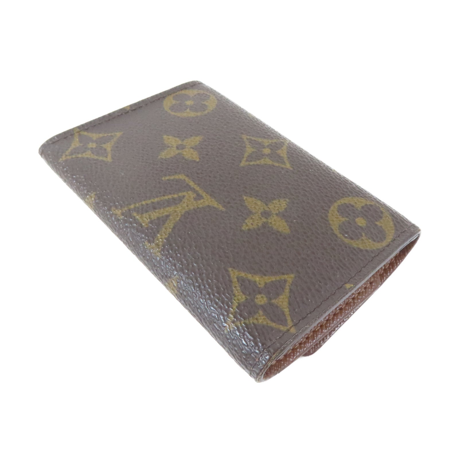LOUIS VUITTON Monogram Key Case金扣鎖匙包啡色