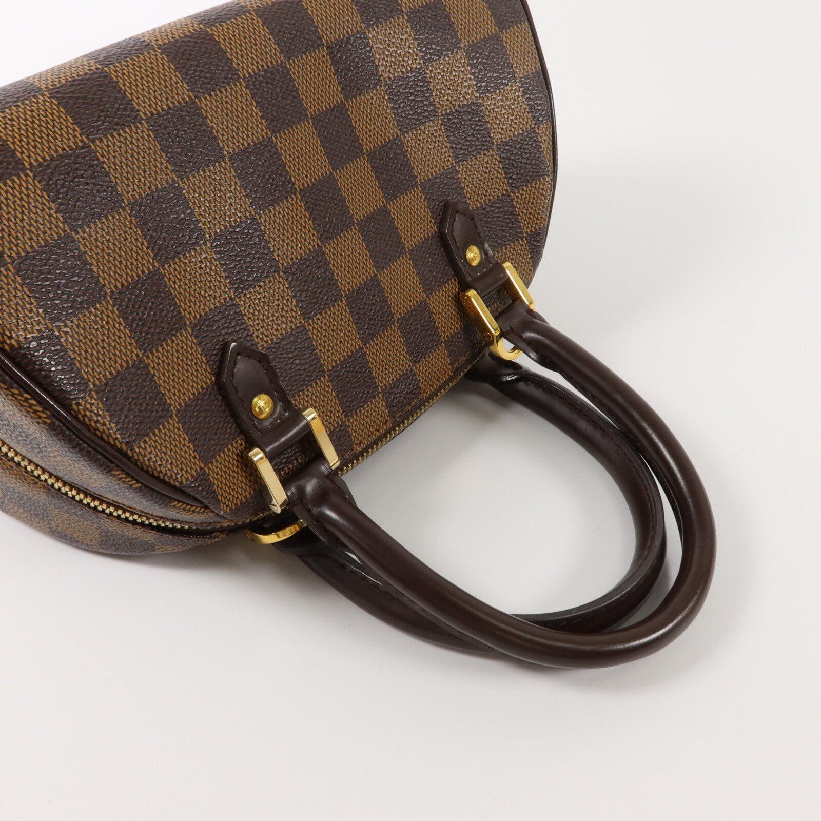 LOUIS VUITTON Damier Rivera Mini金扣手挽袋