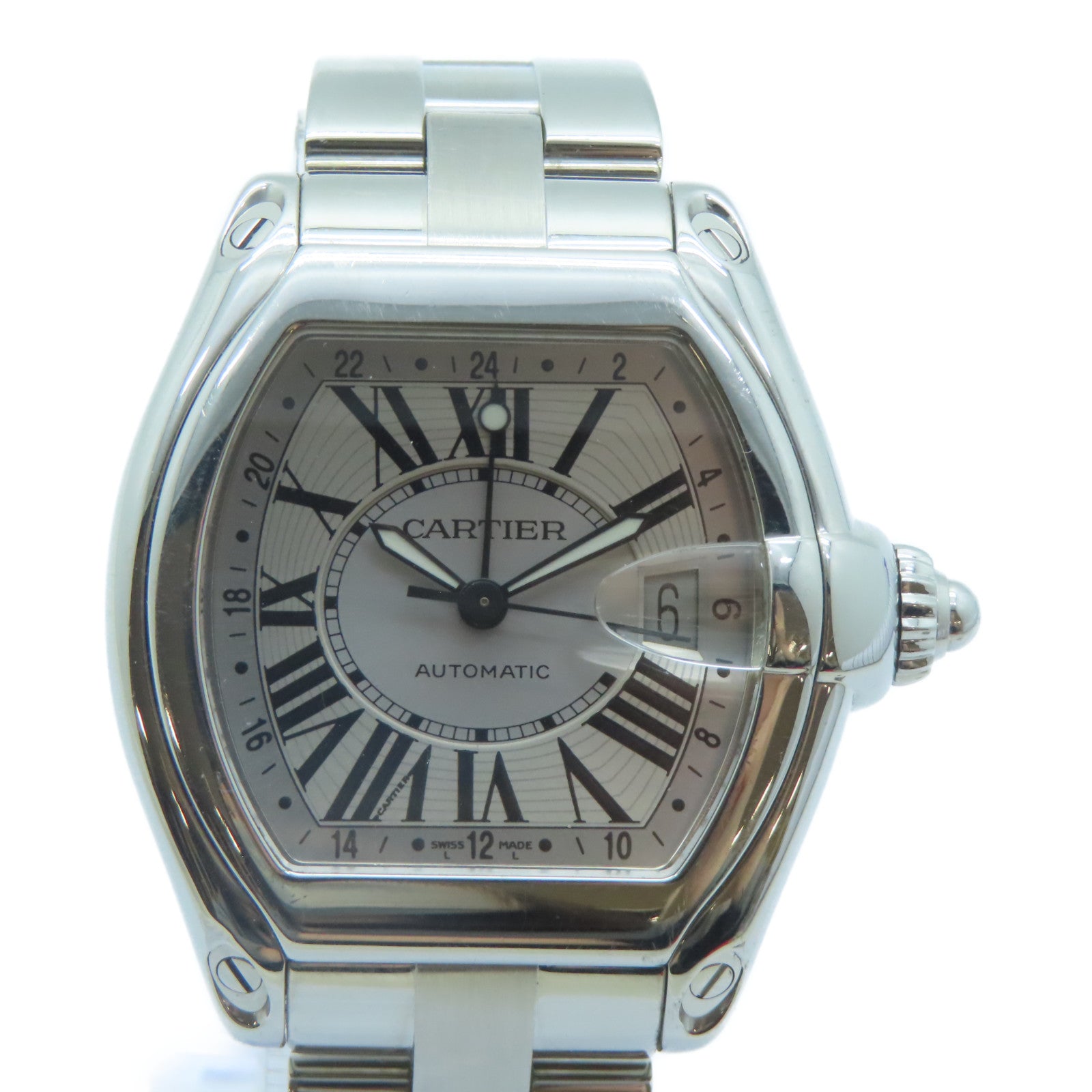 CARTIER 【激減優惠】Roadstar不鏽鋼手錶自動機芯銀色
