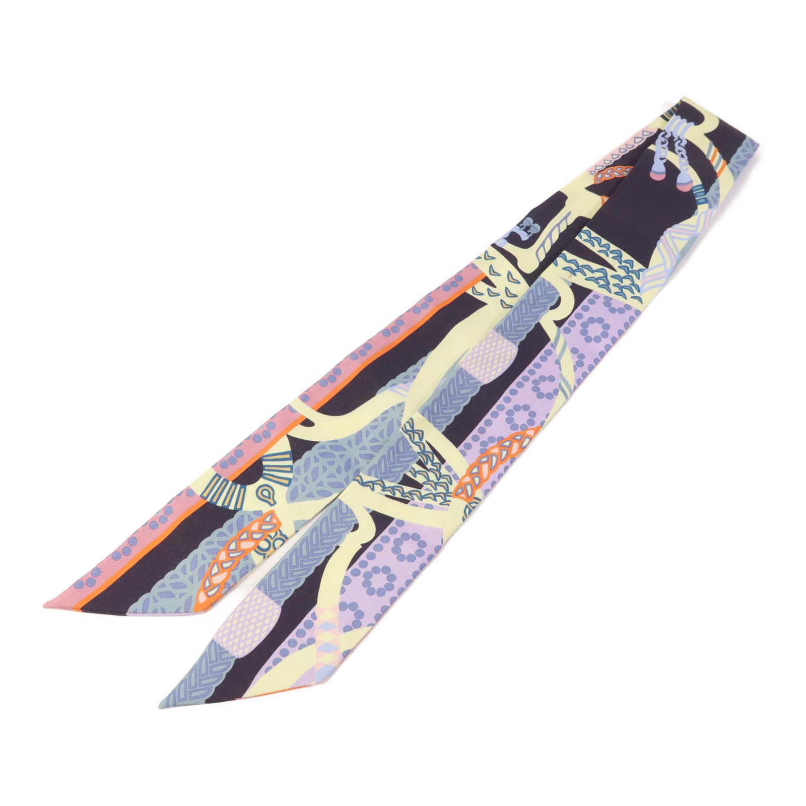 HERMES 絲質Twilly絲巾Multicolor