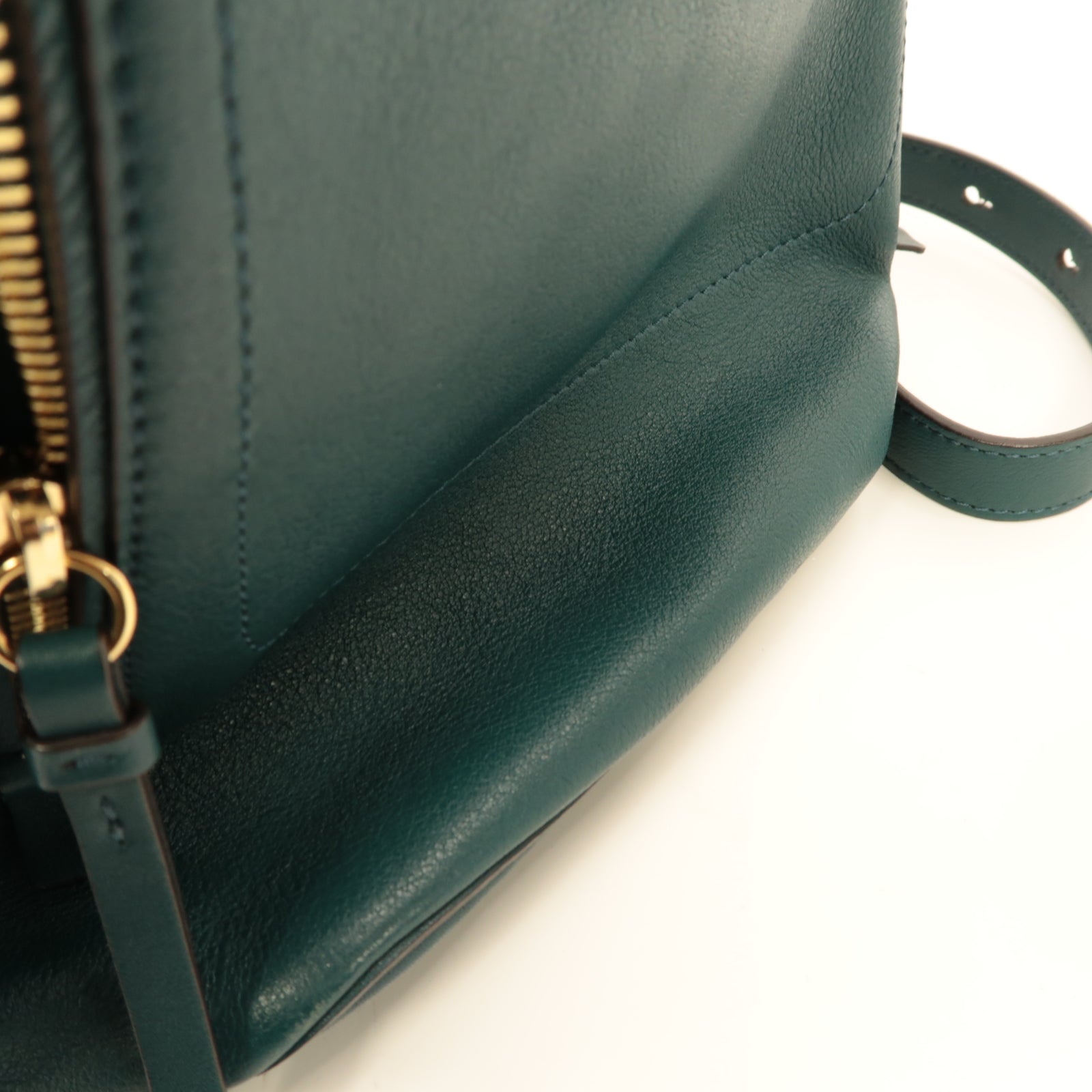 Chloe 【激減優惠】麂皮/牛皮皮革Backpack金扣背包綠色