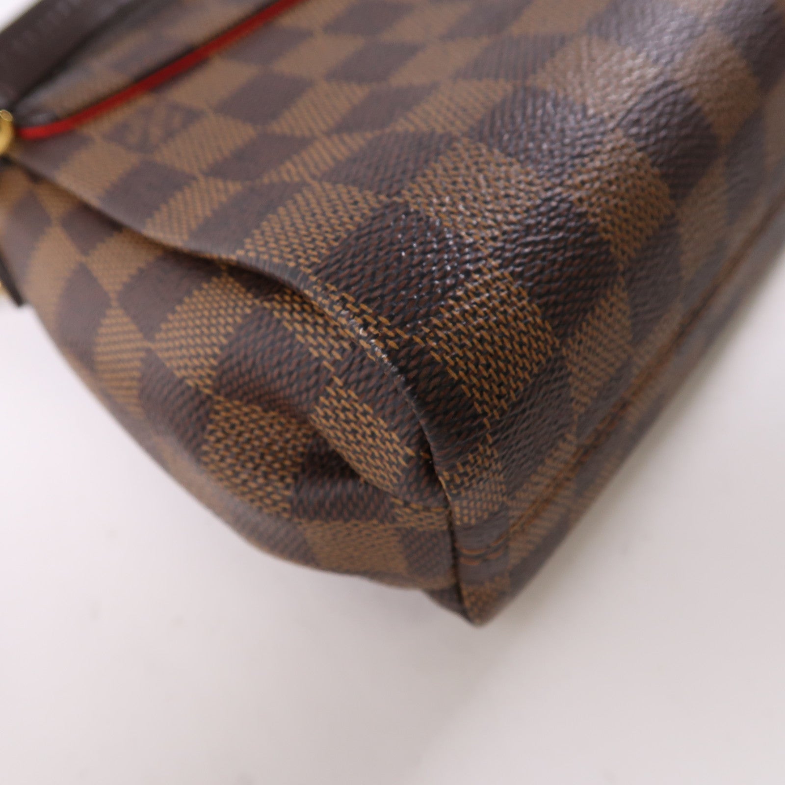 LOUIS VUITTON Damier Croisette金扣手挽肩背兩用袋啡色