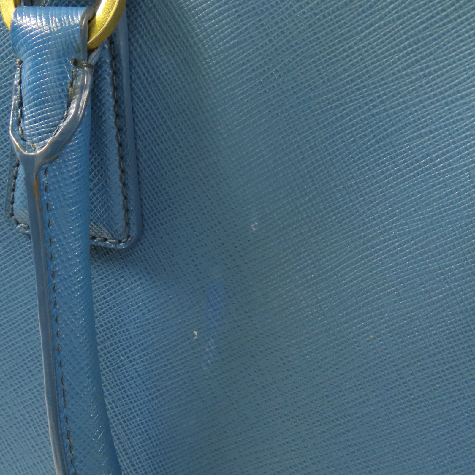 PRADA Galleria 2 Way Shoulder Hand Bag BN2274 Saffiano Leather Blue