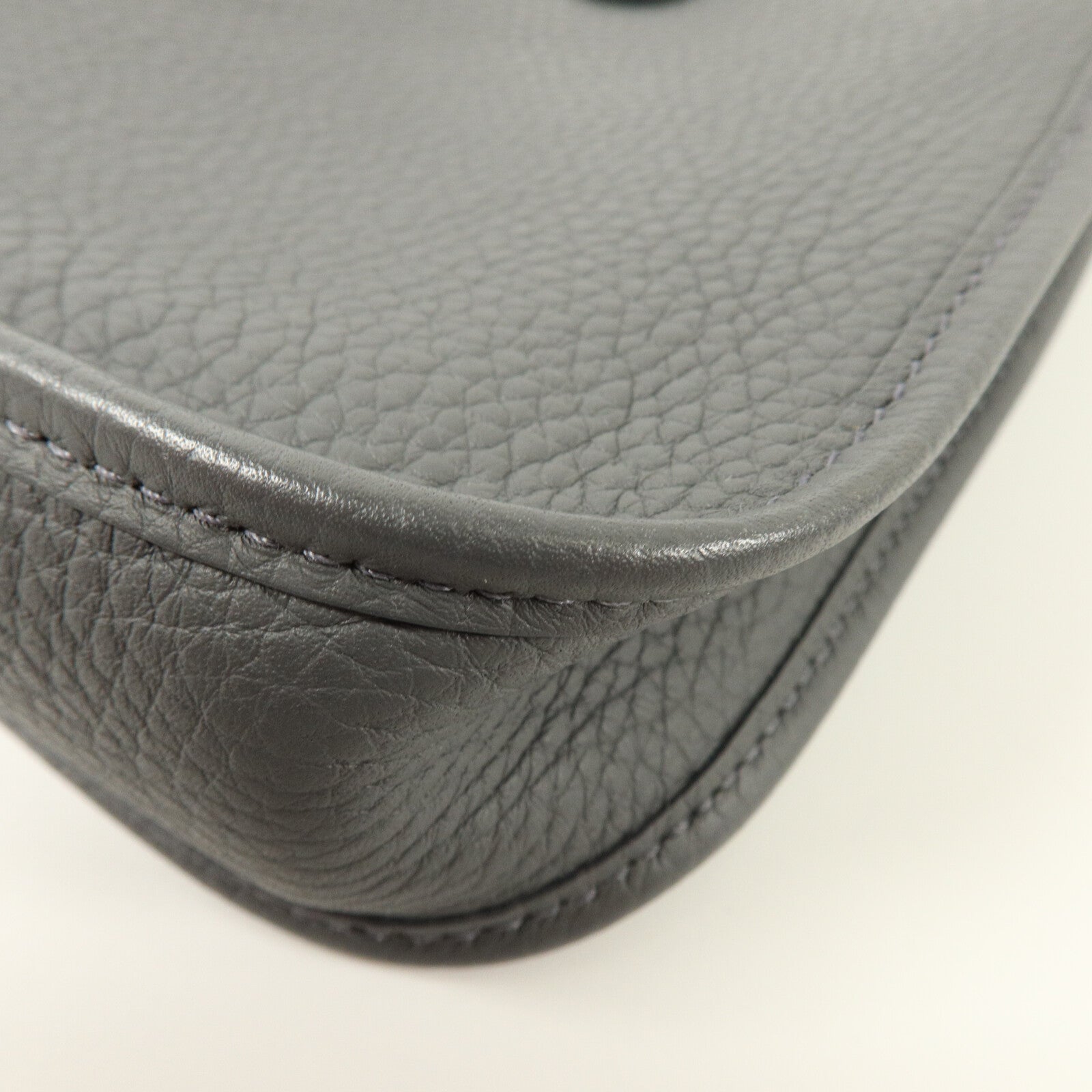 HERMES Clemence皮革Evelyne TPM肩背袋Gris Misty