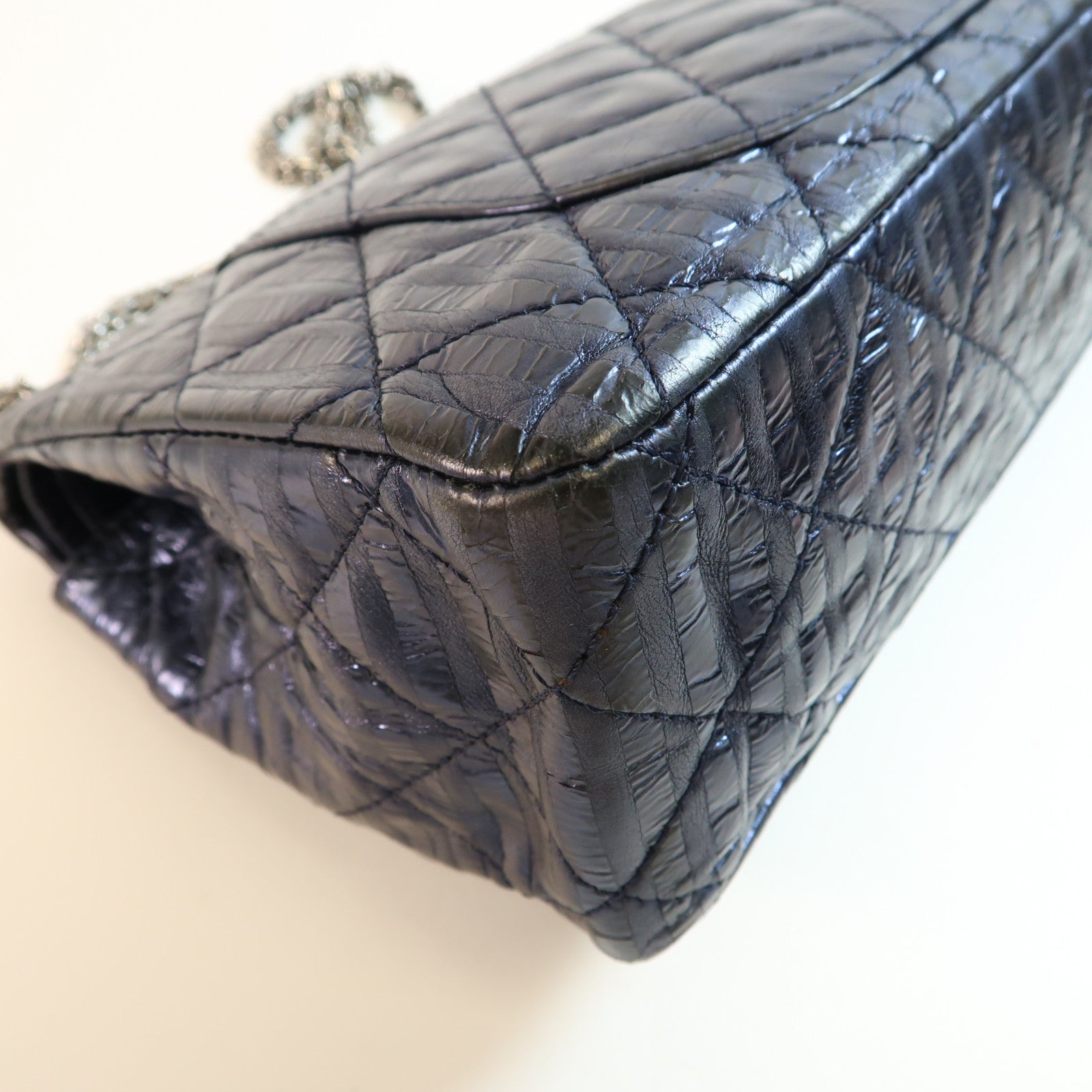 CHANEL 【激減優惠】牛皮皮革Chain Shoulder銀扣鏈帶肩背袋