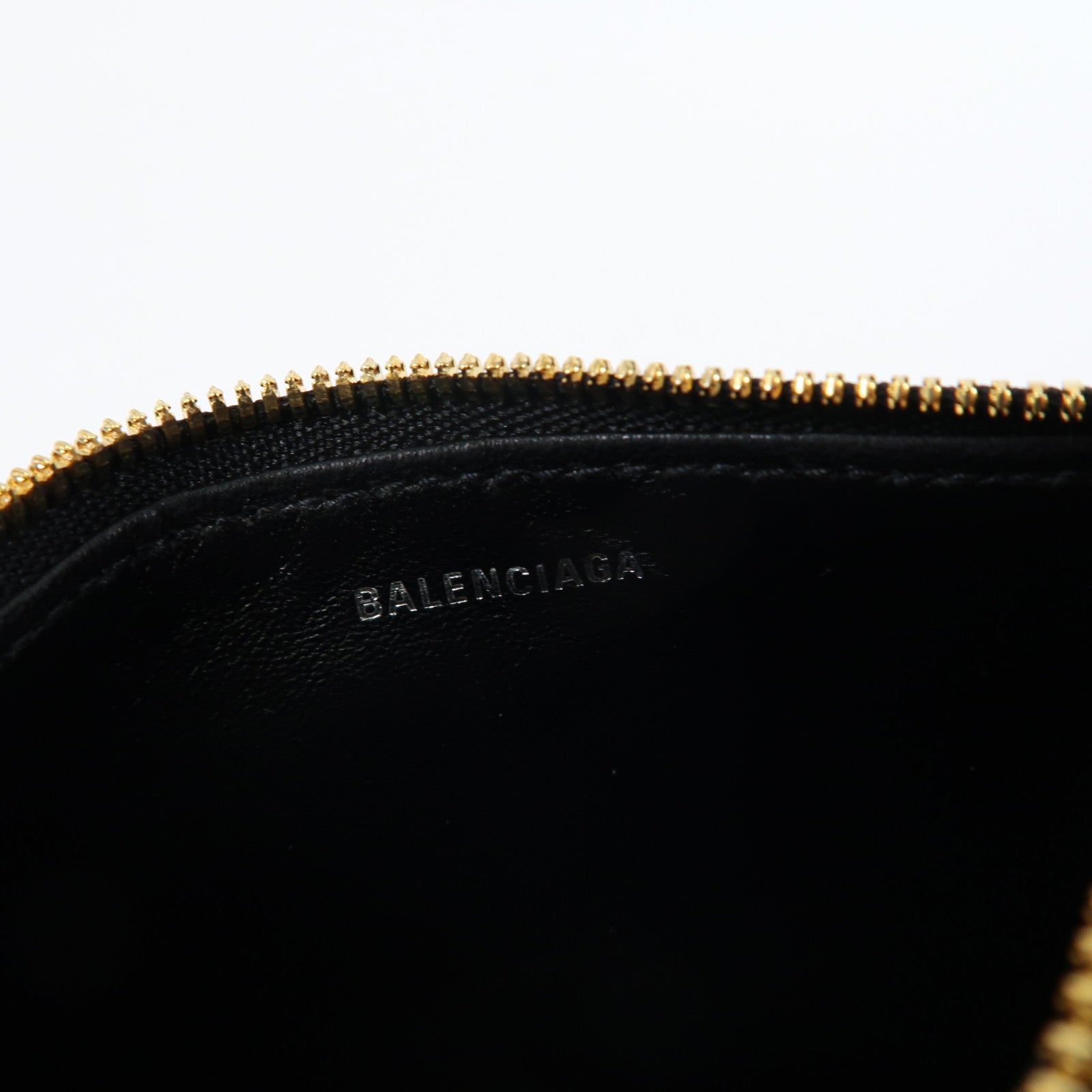 BALENCIAGA 牛皮皮革Card Case金扣卡片套黑色