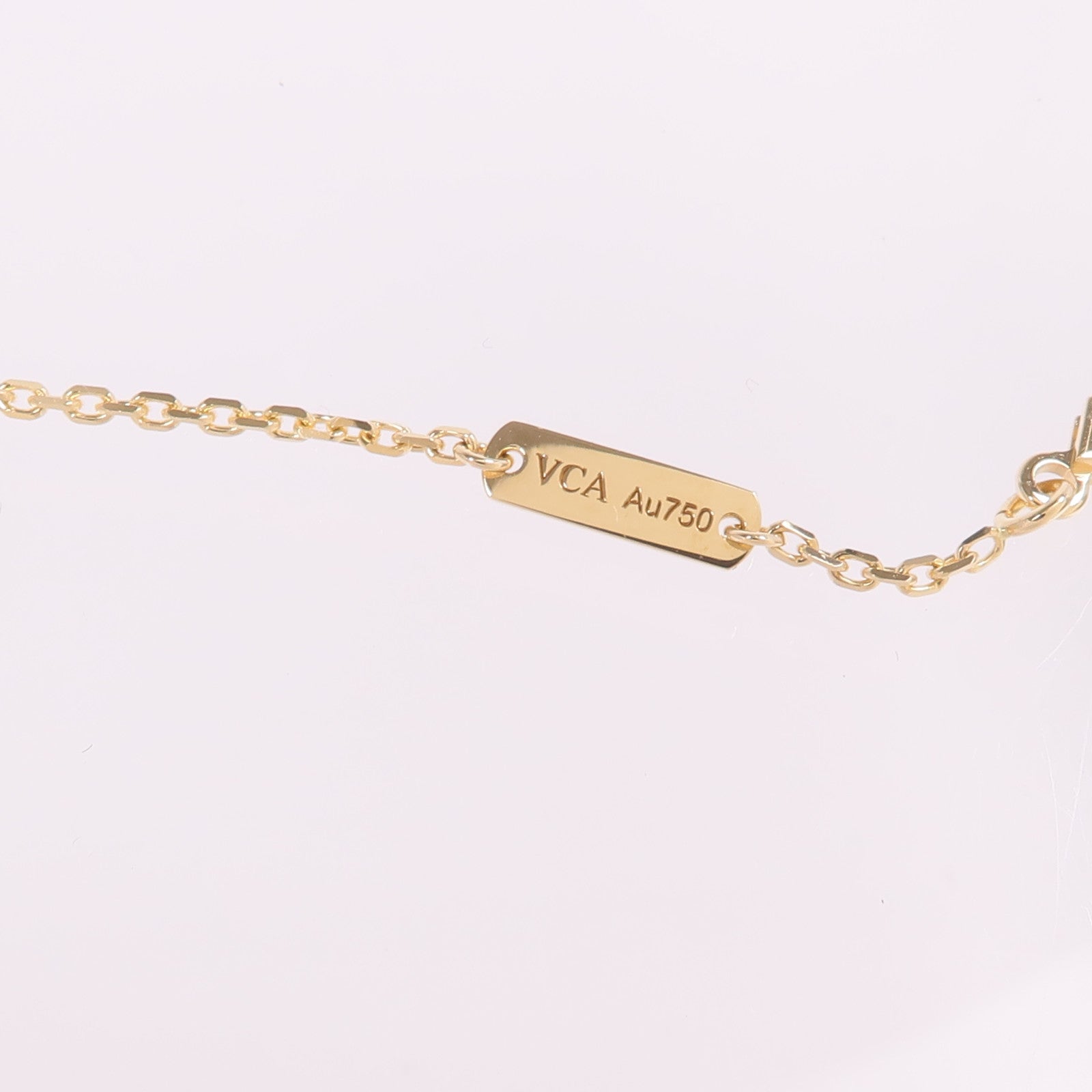 Van Cleef & Arpels 18K黃金Vintage Alhambra Pendant珍珠母貝項鍊