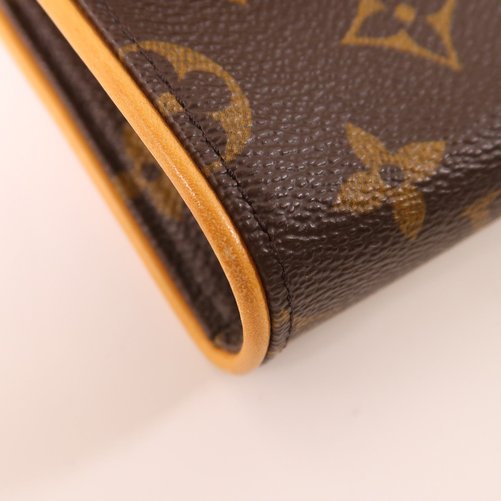 LOUIS VUITTON Monogram Pochette Florentine金扣腰包啡色