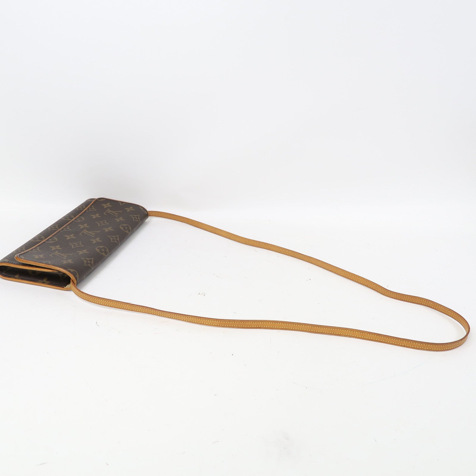 LOUIS VUITTON 【激減優惠】Monogram Pochette Twin GM金扣肩背袋啡色