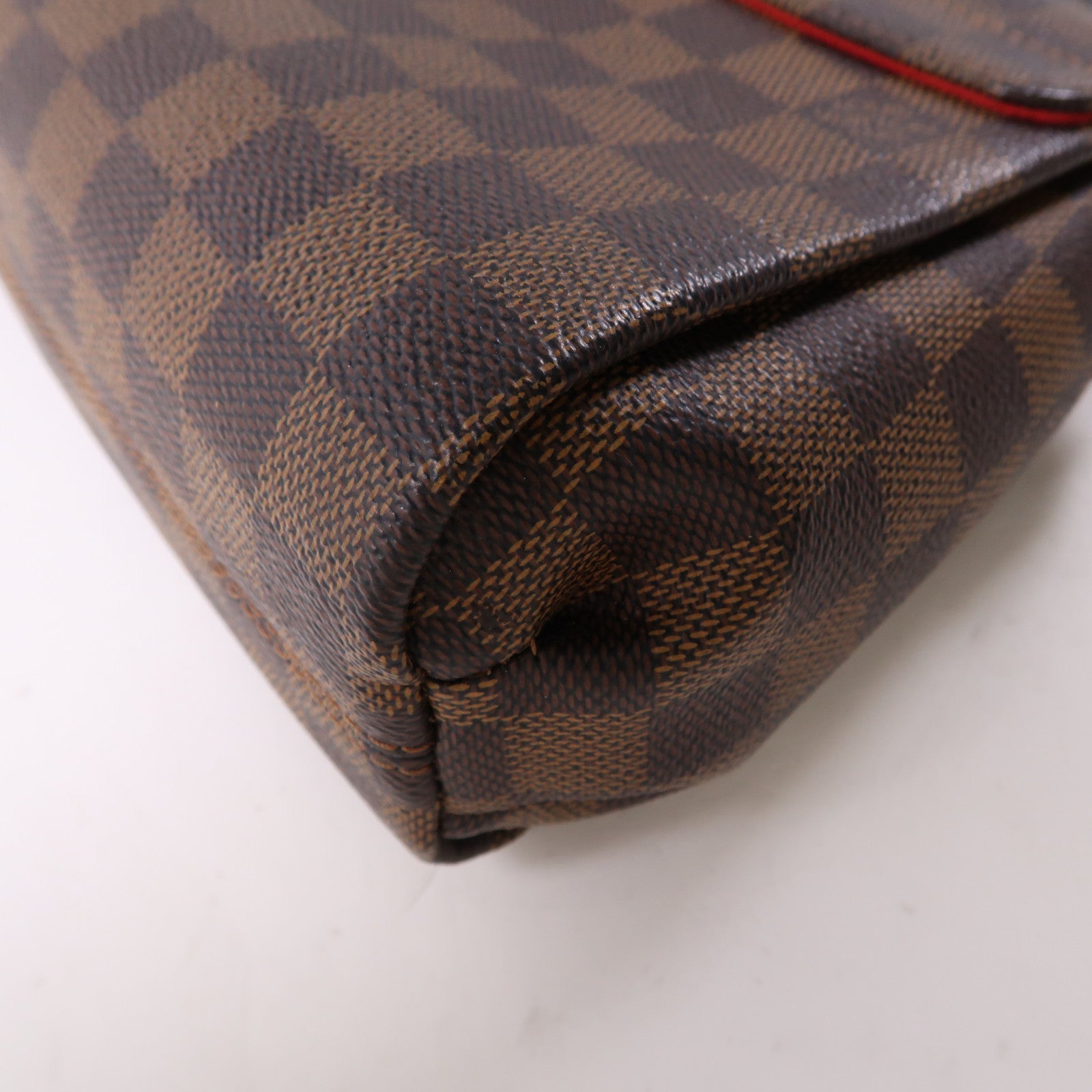 LOUIS VUITTON Damier Croisette金扣手挽肩背兩用袋啡色