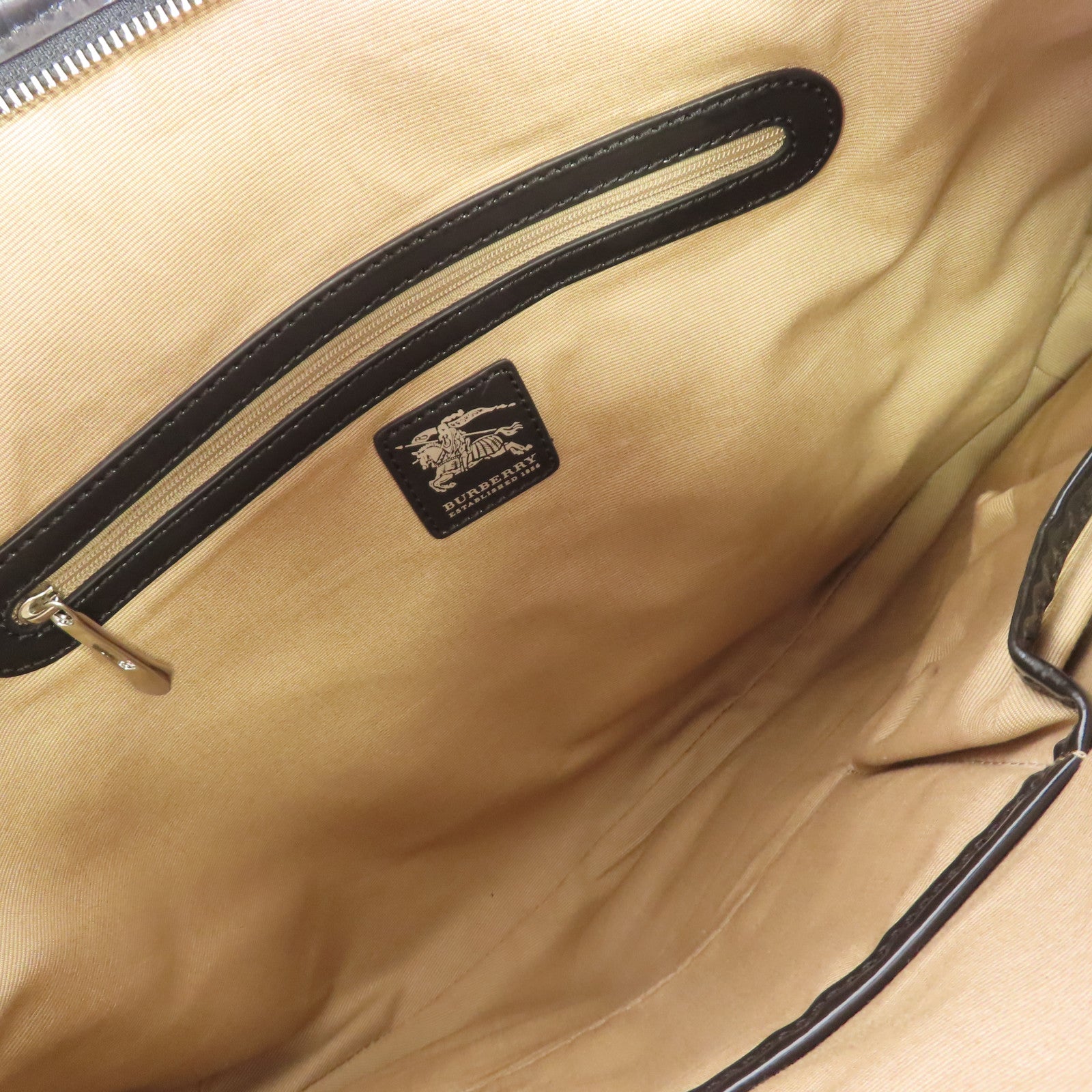 BURBERRY 【激減優惠】塗層帆布Shoulder Bag肩背袋米色/啡色/黑色